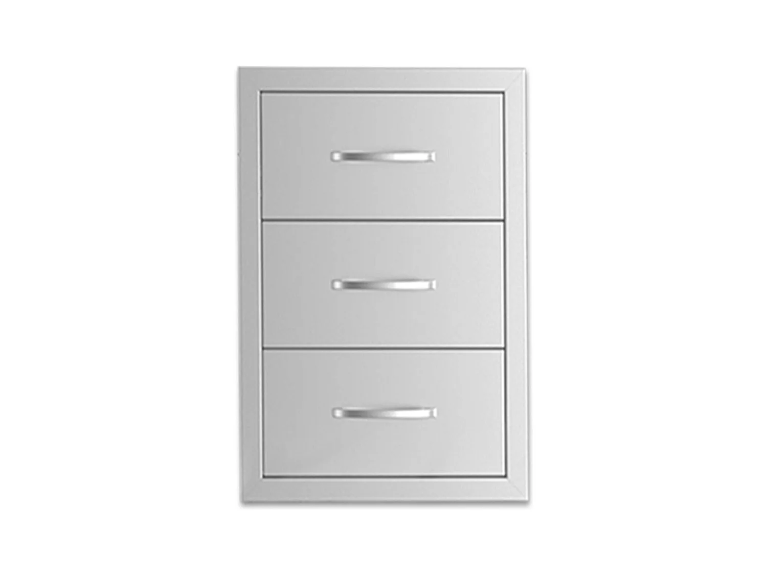 Küchenschubladen SucceBuy, aus Edelstahl, Dreifache Zugschubladen, 42 x 52 x 73,6 cm, mit Griff und Küchenrollenhalter, für die Außenküche