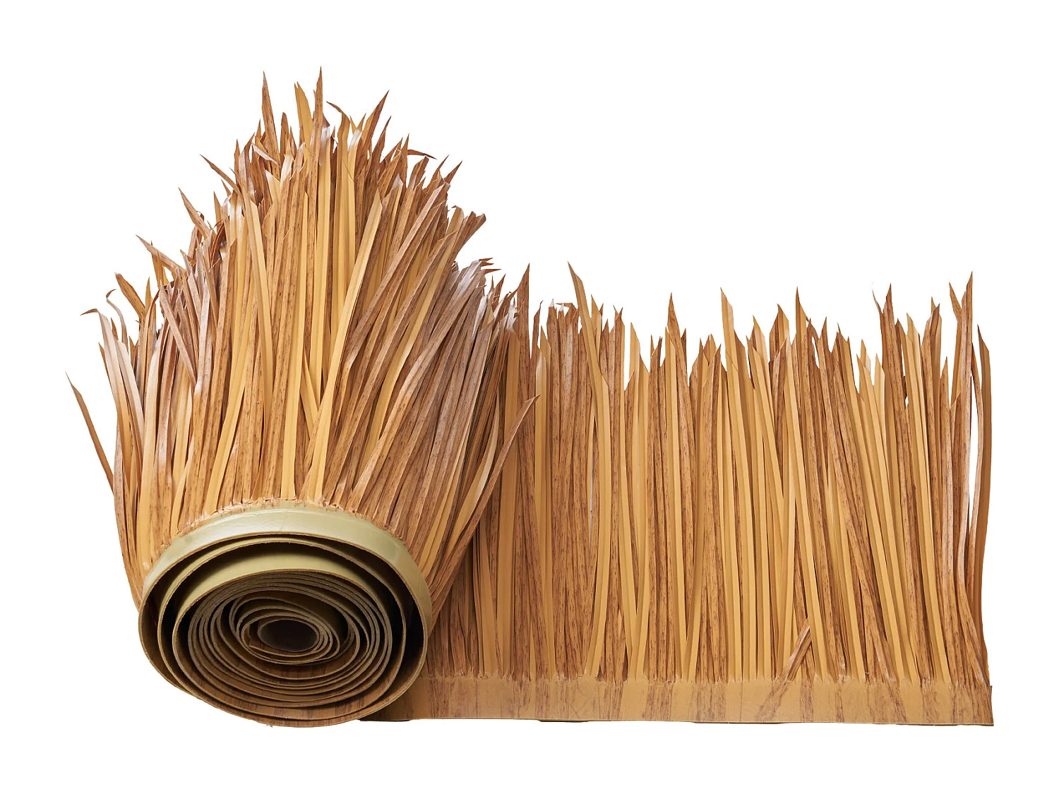 Toiture en Chaume Artificielle SucceBuy, 0,4 x 5 m, Rouleau de Chaume Style Mexicain, Jupe de Toit de Bar en Cabane, Résistant à la Chaleur, pour Terrasse