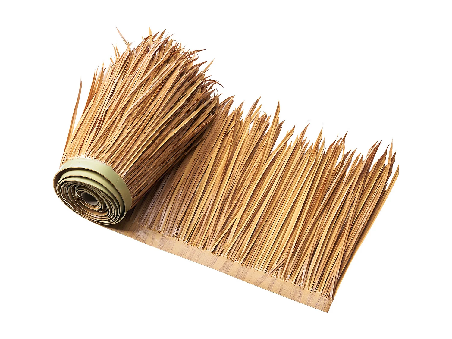 Toiture en Chaume Artificielle SucceBuy, 0,4 x 5 m, Rouleau de Chaume Style Mexicain, Jupe de Toit de Bar en Cabane, Résistant à la Chaleur, pour Terrasse
