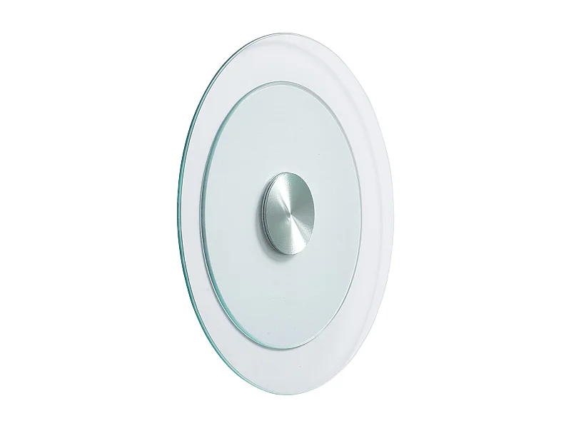 Okrągły Obrotowy Talerz SucceBuy do Stołu, 51 cm, Obrotowy Talerz do Serwowania o 360°, Środek Stołu Jadalnego z Przezroczystego Szkła Hartowanego, do Bankietów