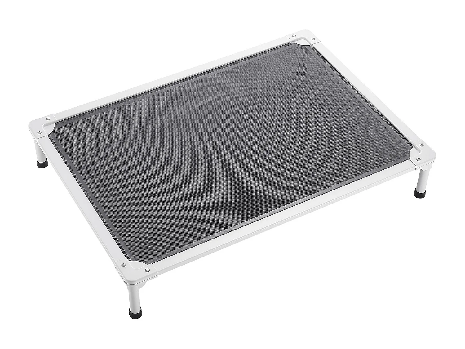 Verhoogd Bed SucceBuy voor Honden, Veldbed voor Huisdieren met Aluminium Buizenframe en Ademend Gaas, L, Grijs