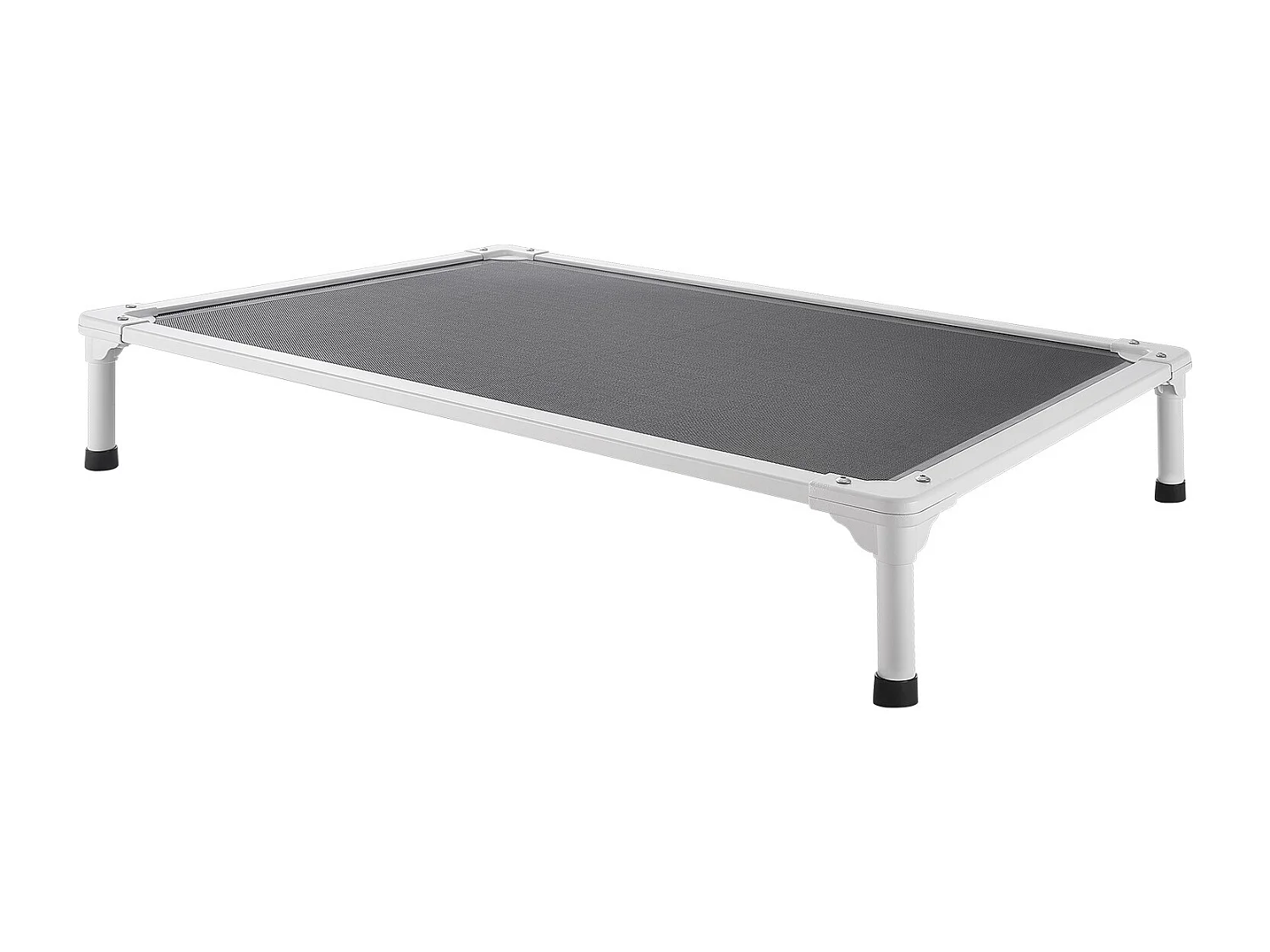 Verhoogd Bed SucceBuy voor Honden, Veldbed voor Huisdieren met Aluminium Buizenframe en Ademend Gaas, L, Grijs