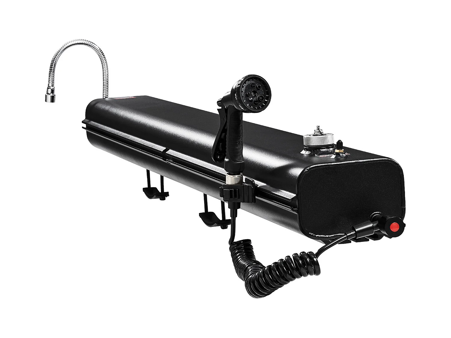 Réservoir d'eau SucceBuy pour Galerie de Toit de 30L, Réservoir Multi-Distributeur en Aluminium avec Pare-Éclaboussures, Fente en T