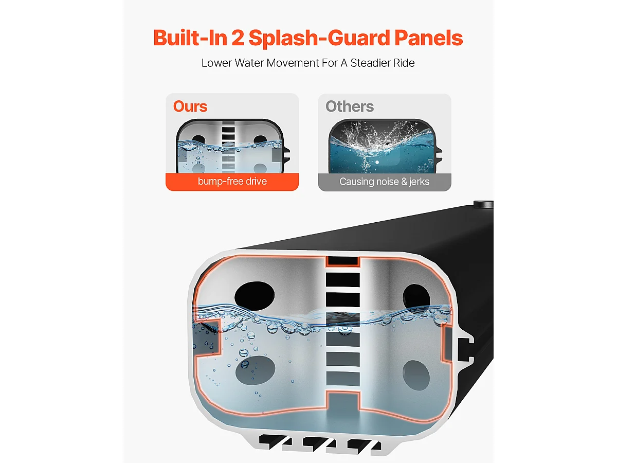 Réservoir d'eau SucceBuy pour Galerie de Toit de 30L, Réservoir Multi-Distributeur en Aluminium avec Pare-Éclaboussures, Fente en T