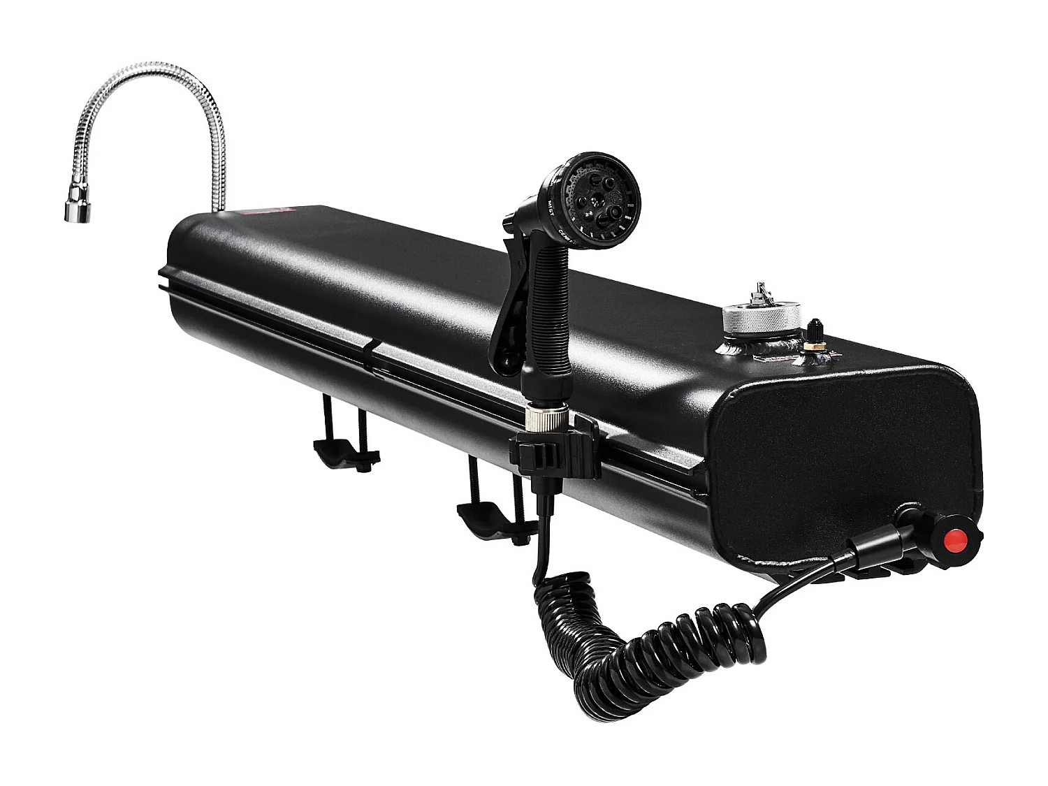 Réservoir d'eau SucceBuy pour Galerie de Toit de 30L, Réservoir Multi-Distributeur en Aluminium avec Pare-Éclaboussures, Fente en T