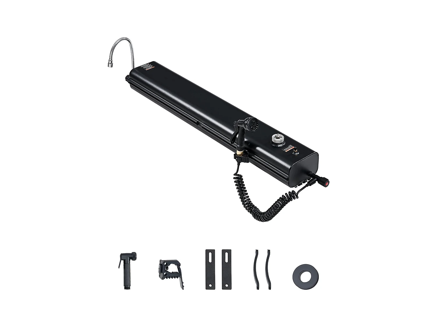 Réservoir d'eau de Toit SucceBuy de 17L, Réservoir Multi-Distributeur en Aluminium pour Extérieur avec Panneaux Anti-Éclaboussures et Rainure en T