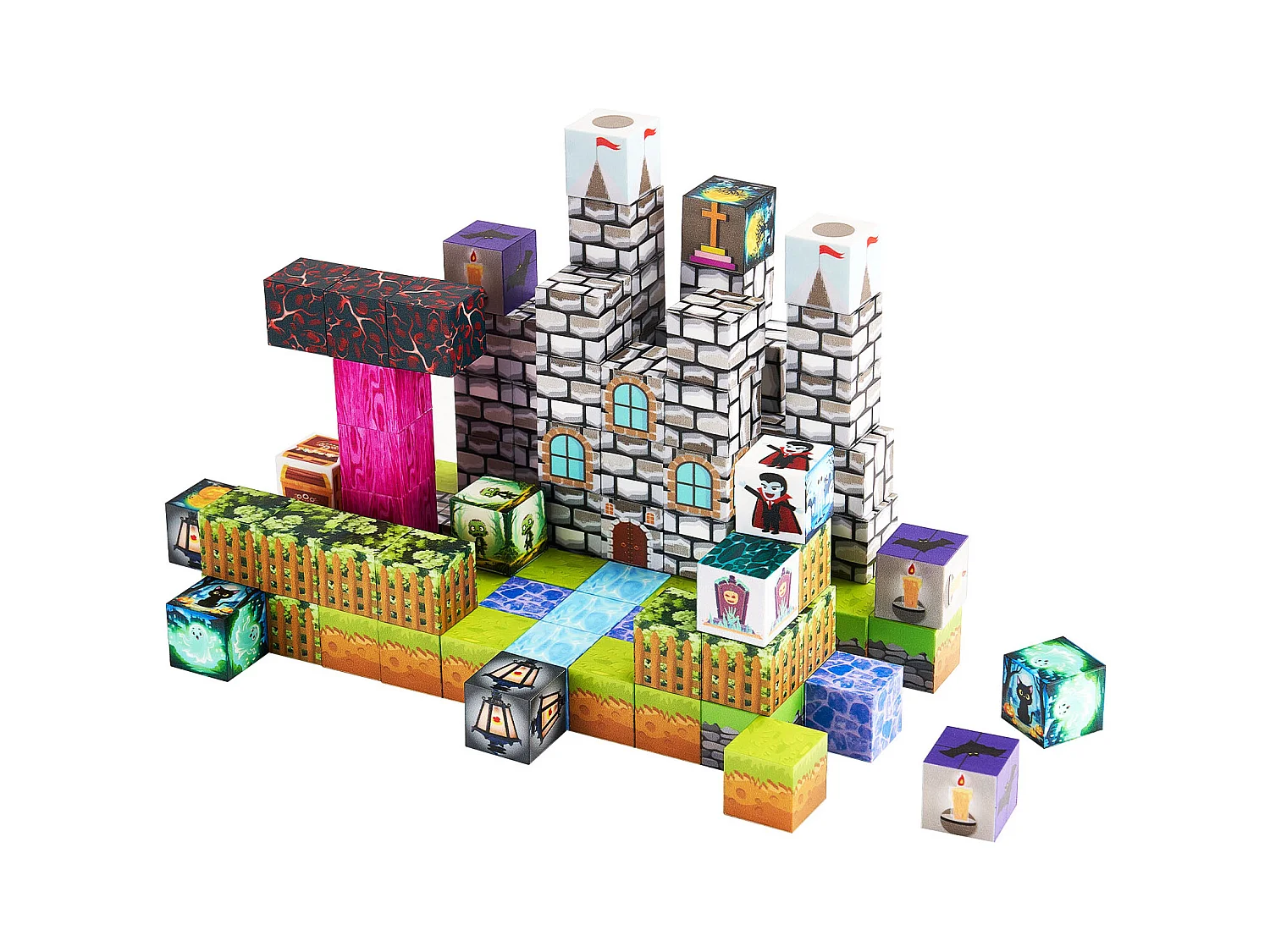 Construction Magnétique Enfant SucceBuy, 100 PCS Blocs de Construction Magnétiques, pour Cadeau d'Anniversaire, de Noël, les Garçons et Filles de 3 Ans et Plus