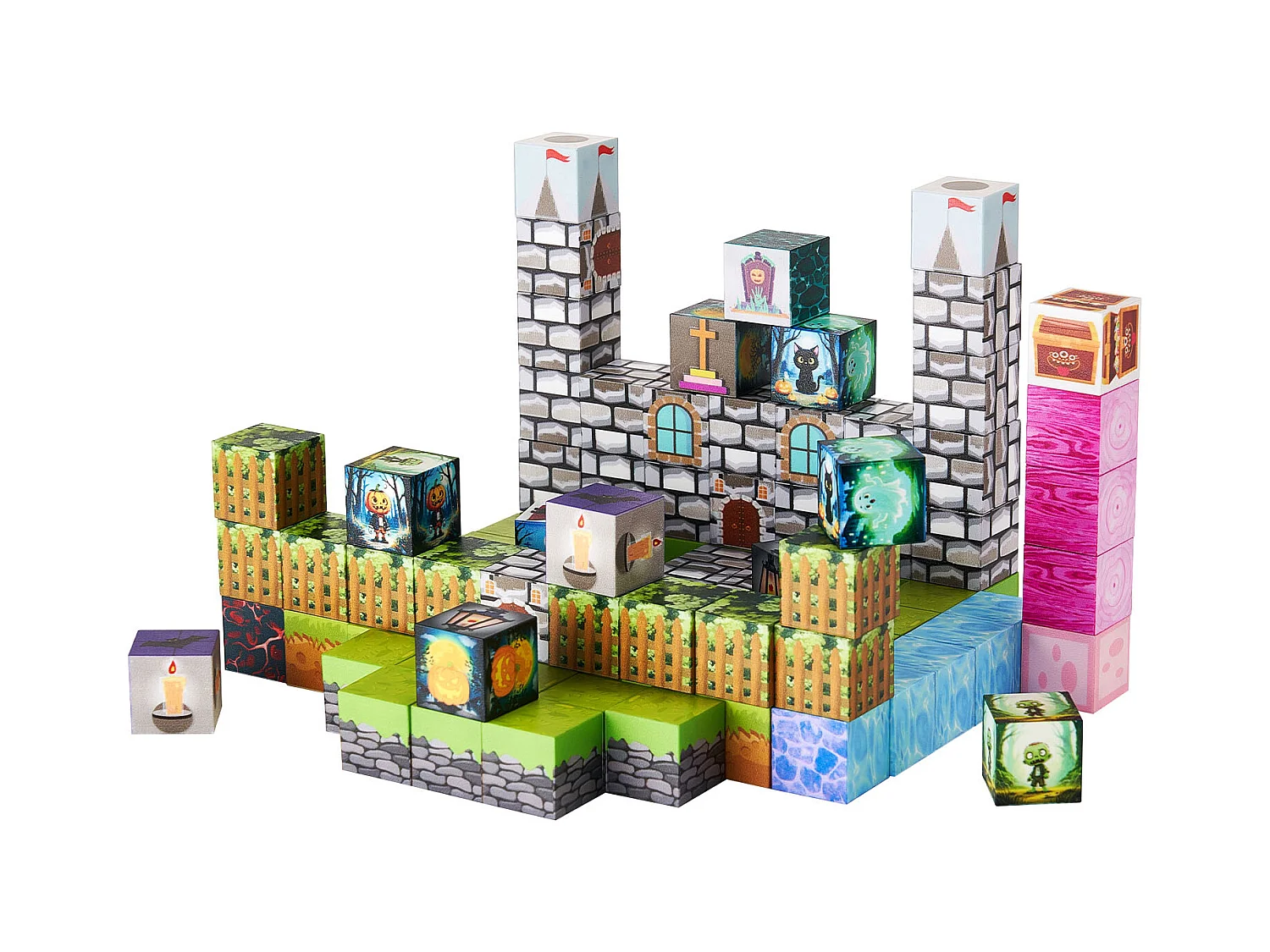 Construction Magnétique Enfant SucceBuy, 100 PCS Blocs de Construction Magnétiques, pour Cadeau d'Anniversaire, de Noël, les Garçons et Filles de 3 Ans et Plus