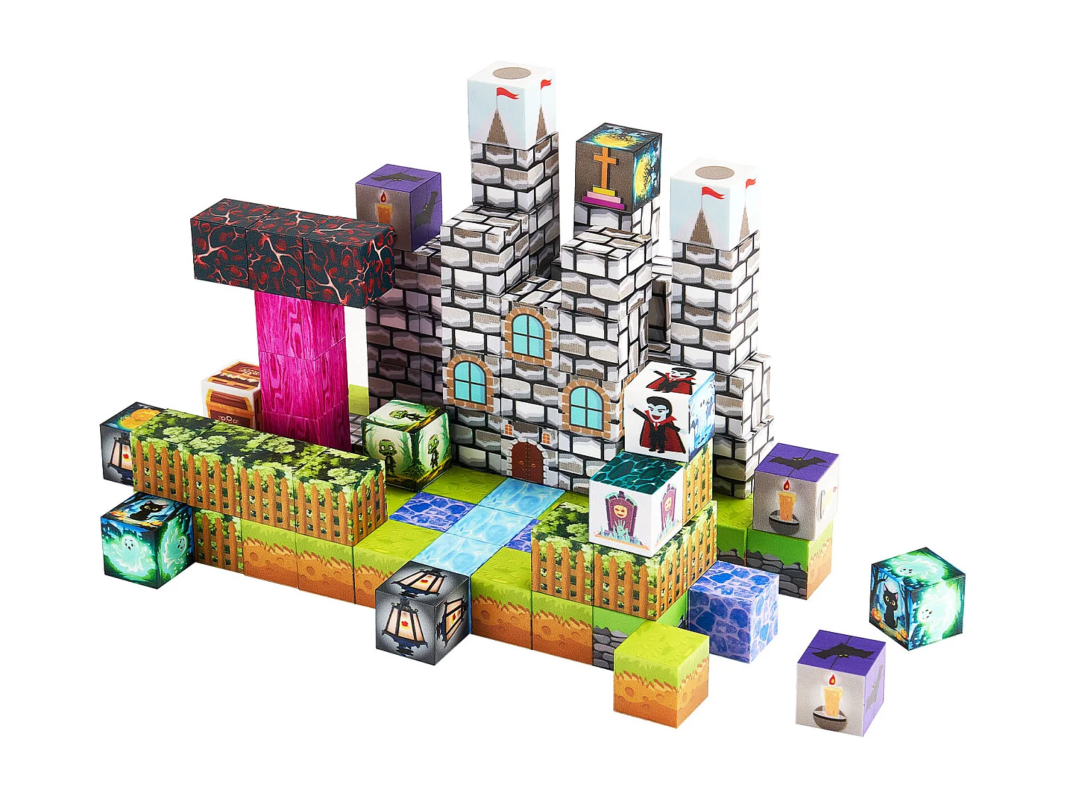 Construction Magnétique Enfant SucceBuy, 100 PCS Blocs de Construction Magnétiques, pour Cadeau d'Anniversaire, de Noël, les Garçons et Filles de 3 Ans et Plus