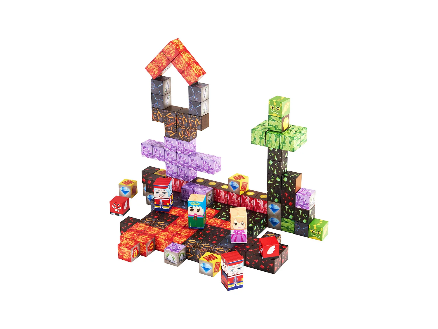 Construction Magnétique Enfant SucceBuy, 100 PCS Blocs de Construction Magnétiques, Château Sombre, pour Cadeau Anniversaire, Garçons, Filles 3 Ans et Plus