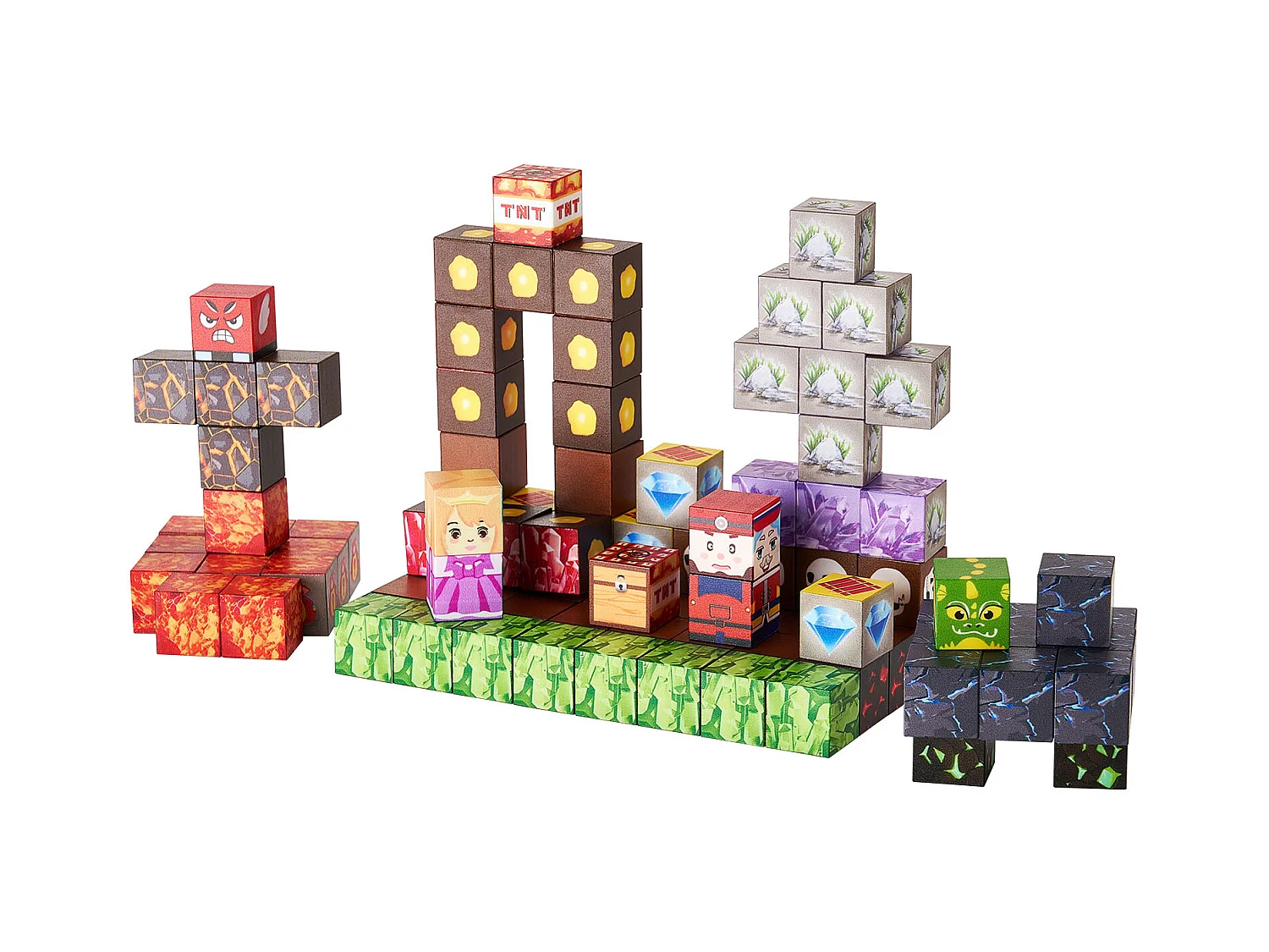 Construction Magnétique Enfant SucceBuy, 100 PCS Blocs de Construction Magnétiques, Château Sombre, pour Cadeau Anniversaire, Garçons, Filles 3 Ans et Plus