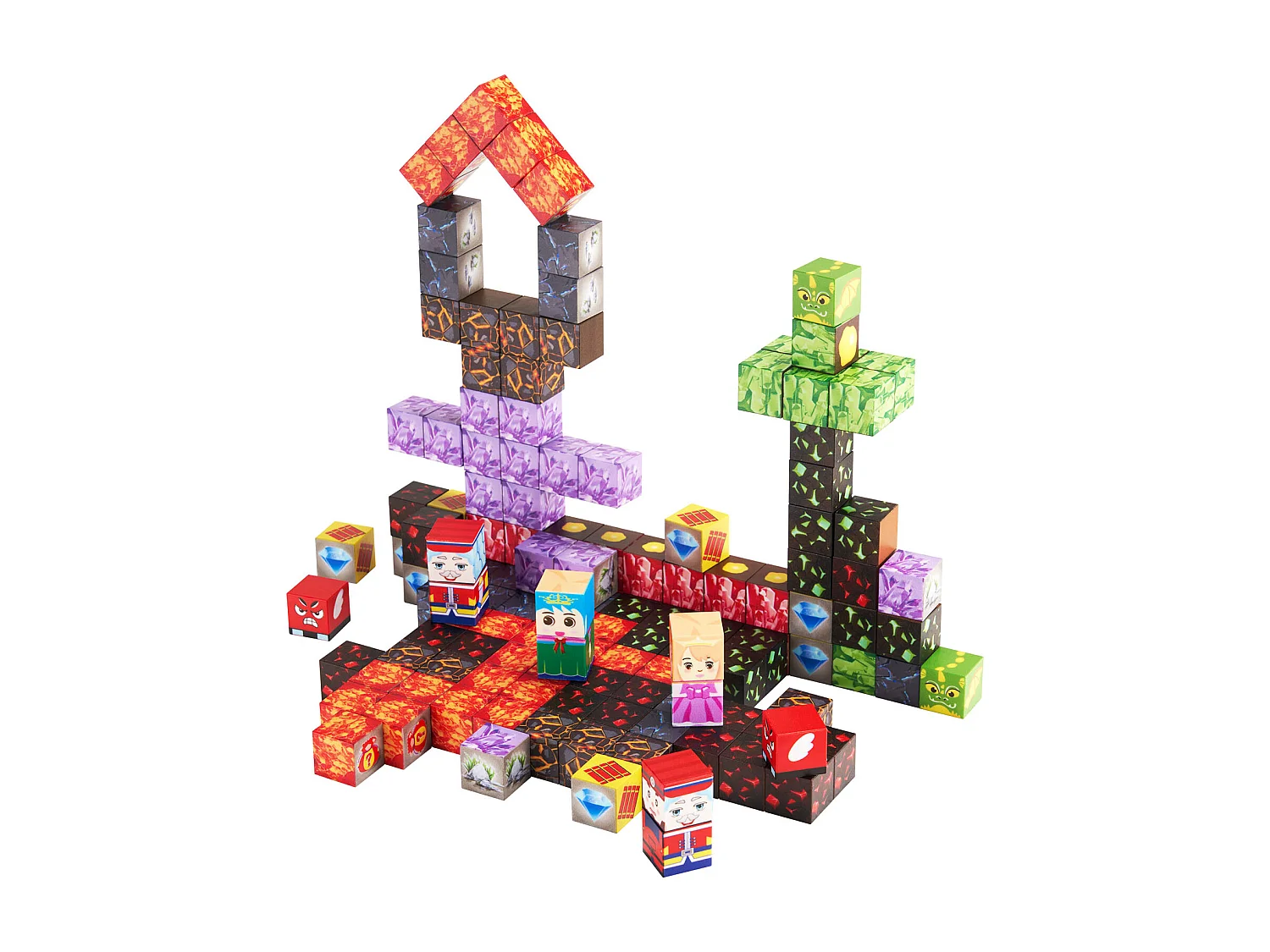 Construction Magnétique Enfant SucceBuy, 100 PCS Blocs de Construction Magnétiques, Château Sombre, pour Cadeau Anniversaire, Garçons, Filles 3 Ans et Plus