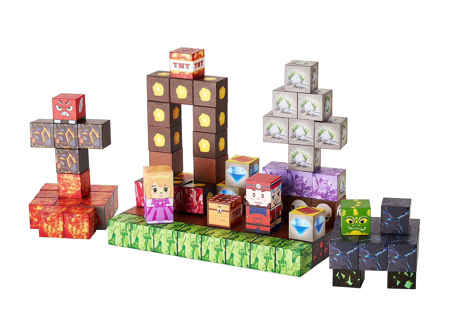 Construction Magnétique Enfant SucceBuy, 100 PCS Blocs de Construction Magnétiques, Château Sombre, pour Cadeau Anniversaire, Garçons, Filles 3 Ans et Plus