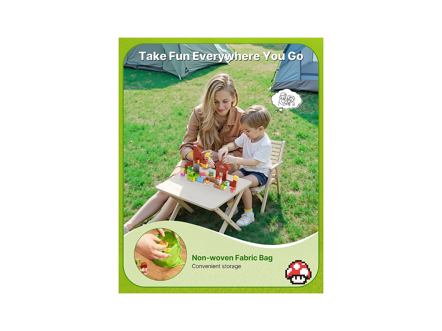 Construction Magnétique Enfant SucceBuy, 100 PCS Blocs de Construction Magnétiques, pour Cadeau d'Anniversaire, de Noël, Garçons et Filles de 3 Ans et Plus