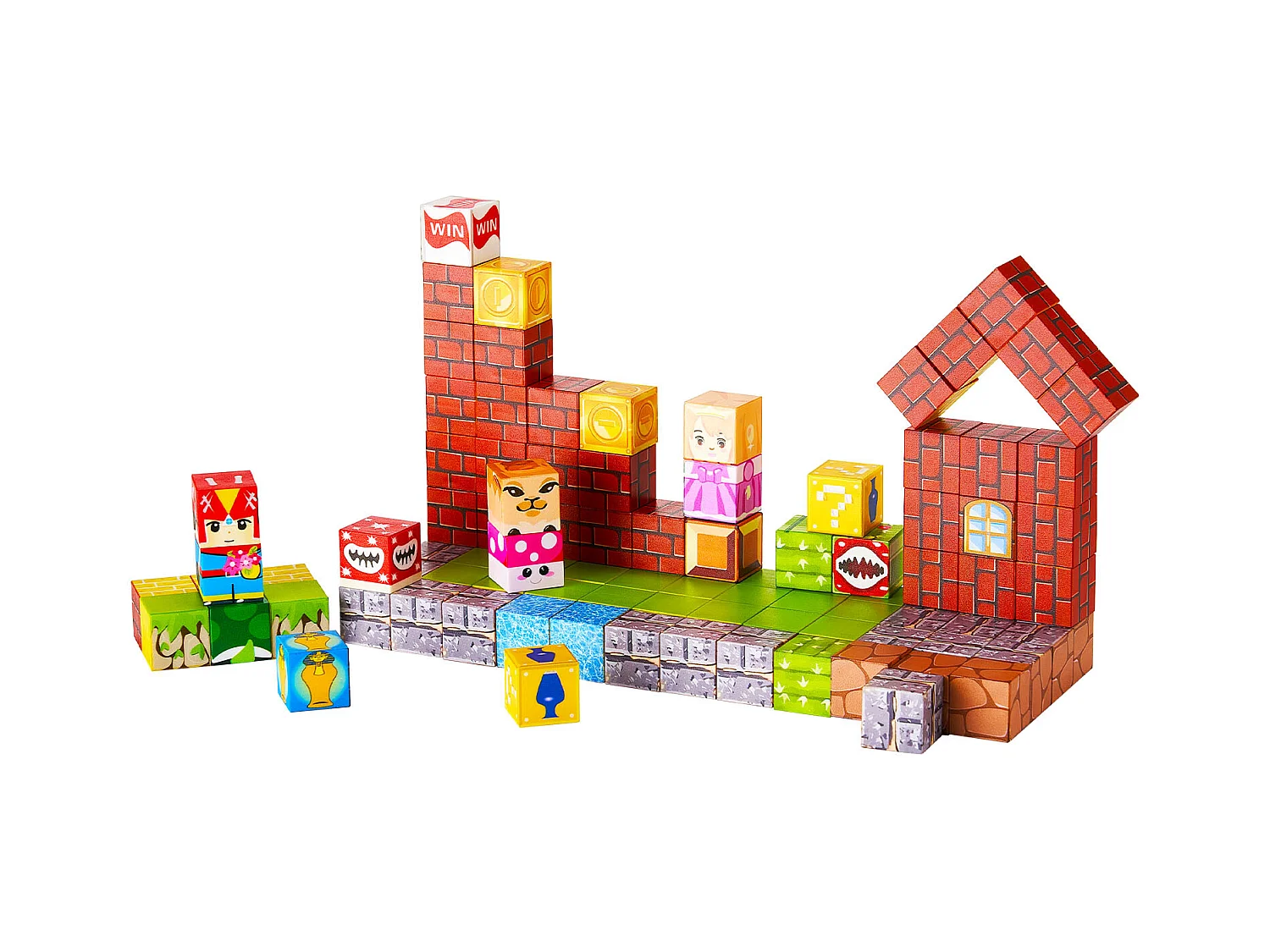 Construction Magnétique Enfant SucceBuy, 100 PCS Blocs de Construction Magnétiques, pour Cadeau d'Anniversaire, de Noël, Garçons et Filles de 3 Ans et Plus