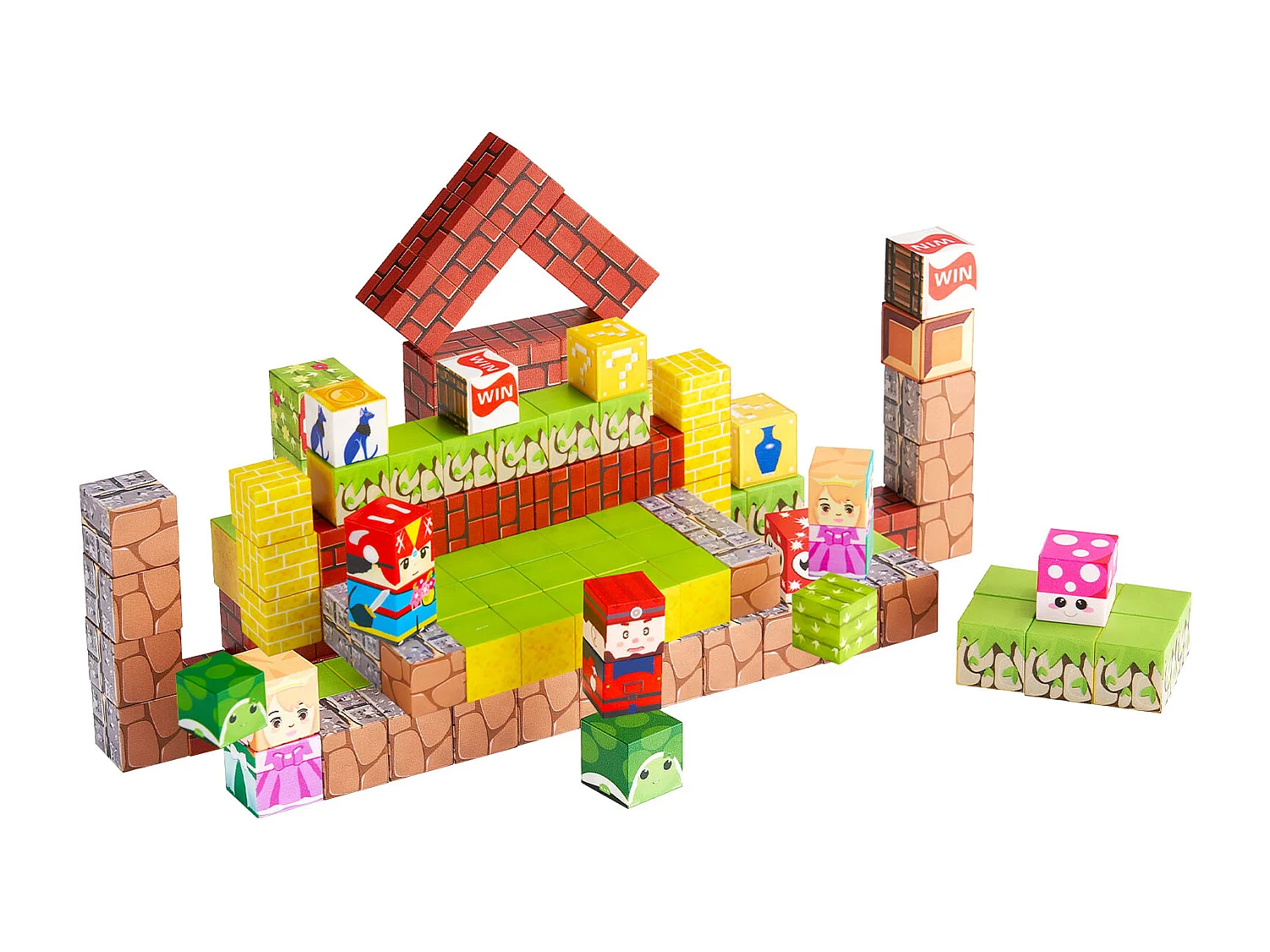 Construction Magnétique Enfant SucceBuy, 100 PCS Blocs de Construction Magnétiques, pour Cadeau d'Anniversaire, de Noël, Garçons et Filles de 3 Ans et Plus