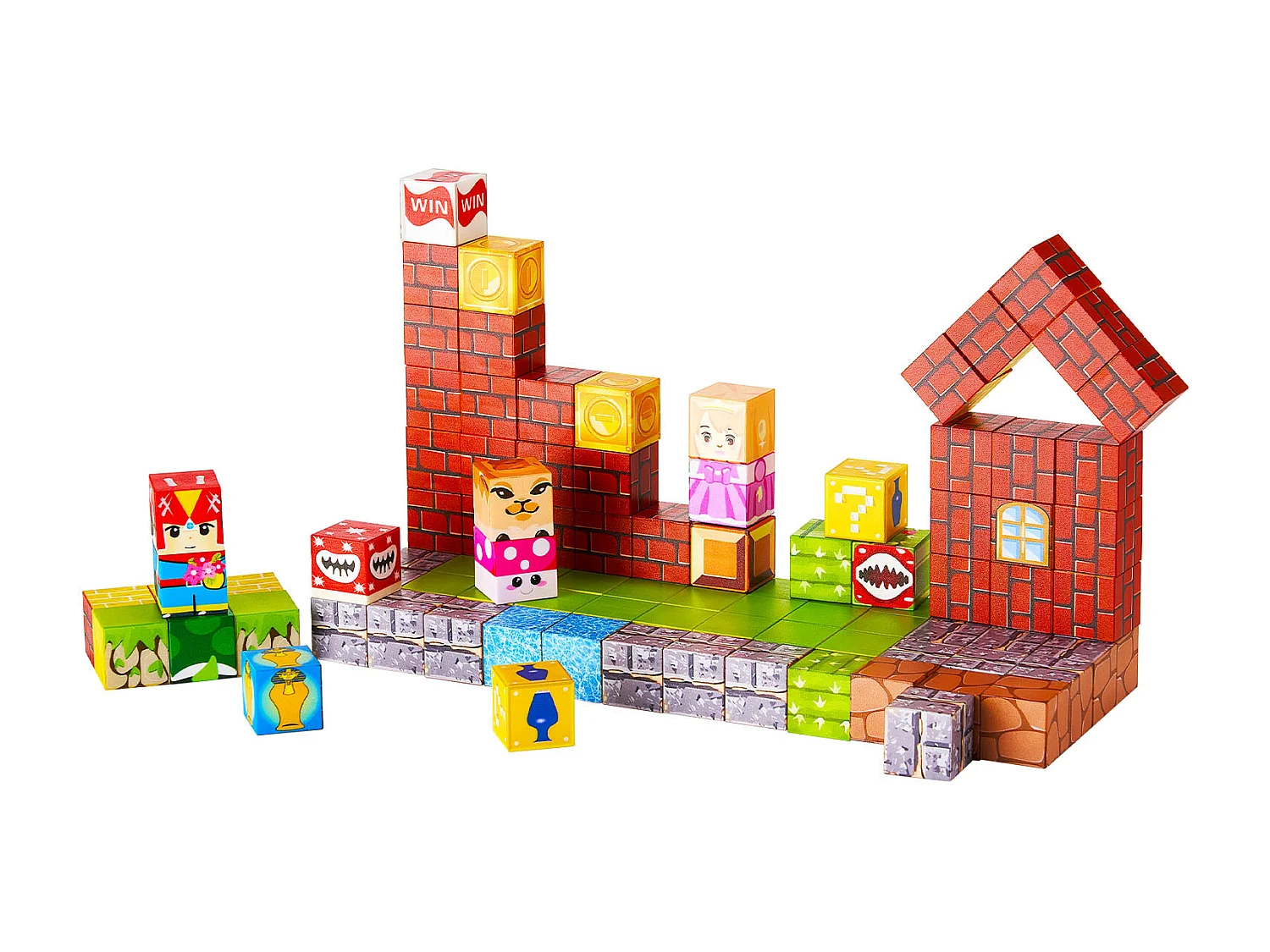 Construction Magnétique Enfant SucceBuy, 100 PCS Blocs de Construction Magnétiques, pour Cadeau d'Anniversaire, de Noël, Garçons et Filles de 3 Ans et Plus