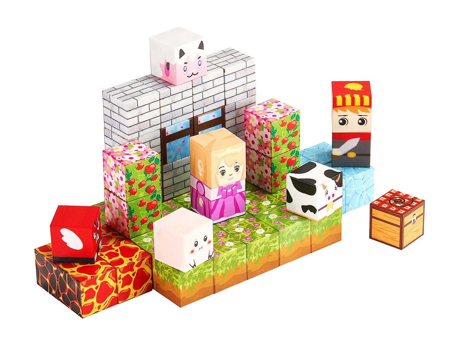 Magnetische Bouwstenen SucceBuy voor Kinderen, 150 Magnetische Bouwstenen, Boskasteel, voor Verjaardagscadeau, Jongens en Meisjes vanaf 3 Jaar