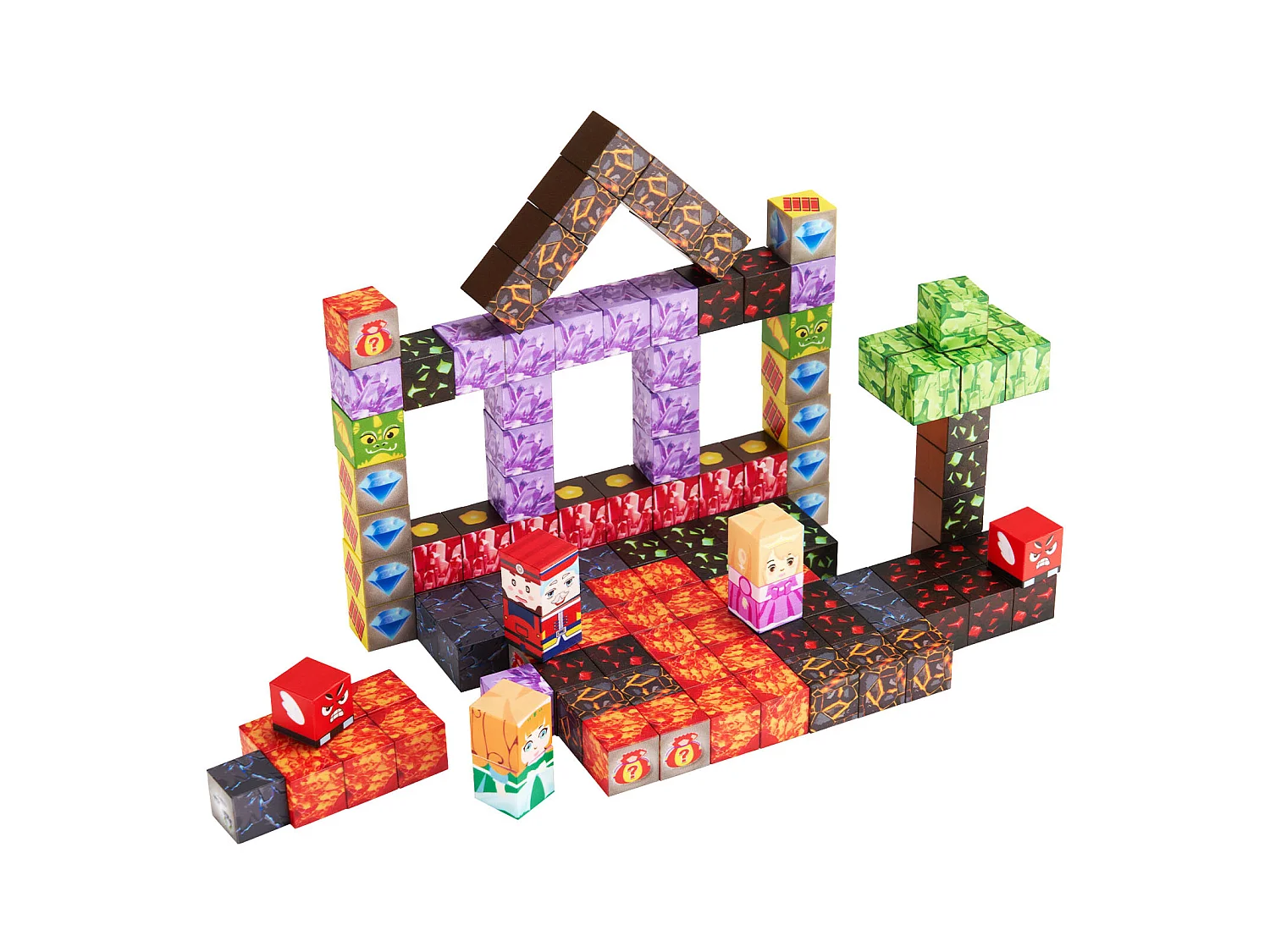 Construction Magnétique Enfant SucceBuy, 150 PCS Blocs de Construction Magnétiques, Château Sombre, pour Cadeau Anniversaire, Garçons, Filles 3 Ans et Plus