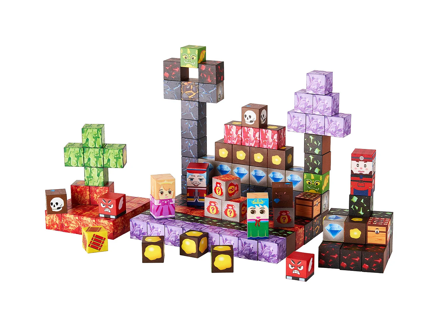 Construction Magnétique Enfant SucceBuy, 150 PCS Blocs de Construction Magnétiques, Château Sombre, pour Cadeau Anniversaire, Garçons, Filles 3 Ans et Plus