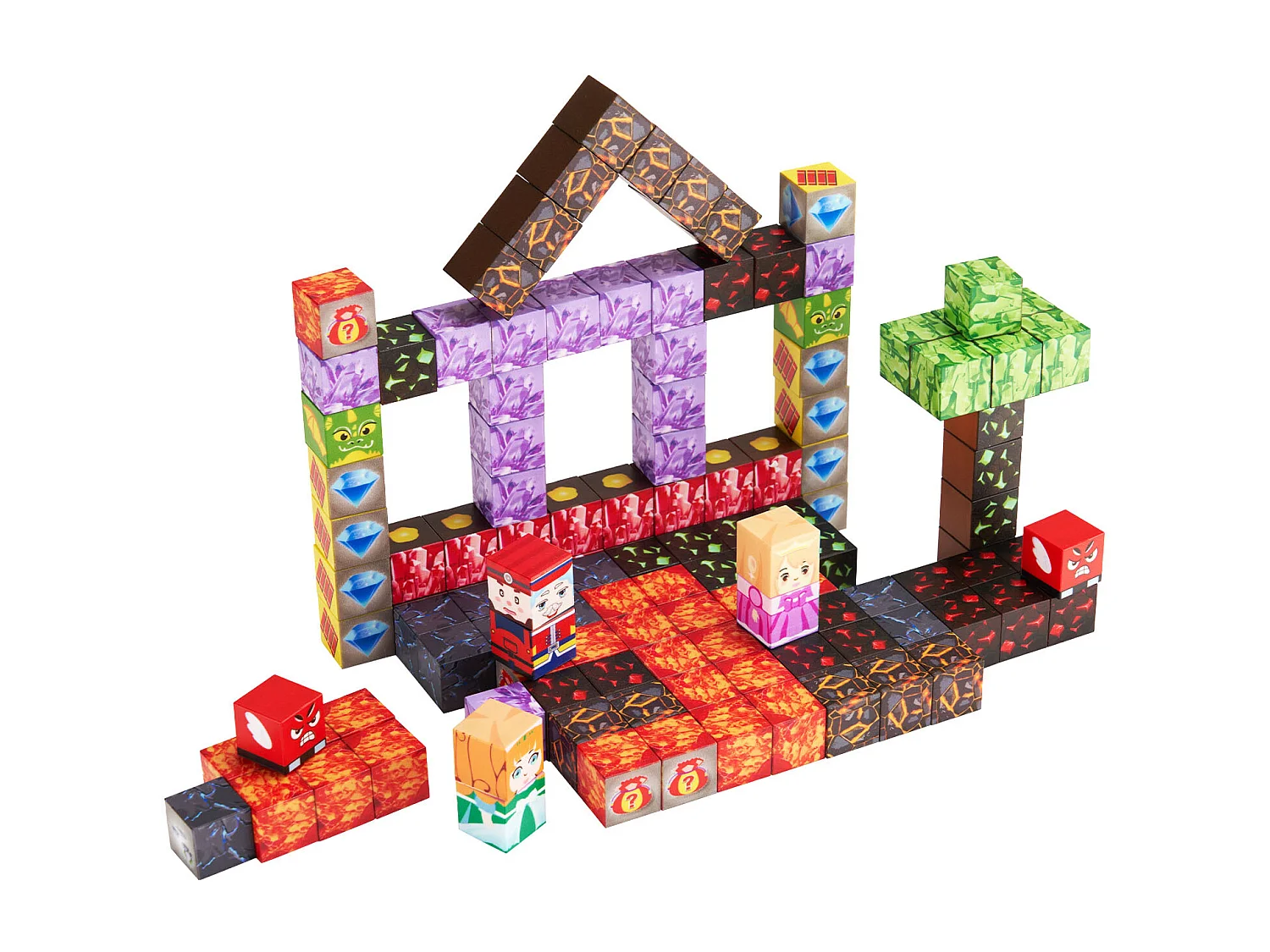 Construction Magnétique Enfant SucceBuy, 150 PCS Blocs de Construction Magnétiques, Château Sombre, pour Cadeau Anniversaire, Garçons, Filles 3 Ans et Plus