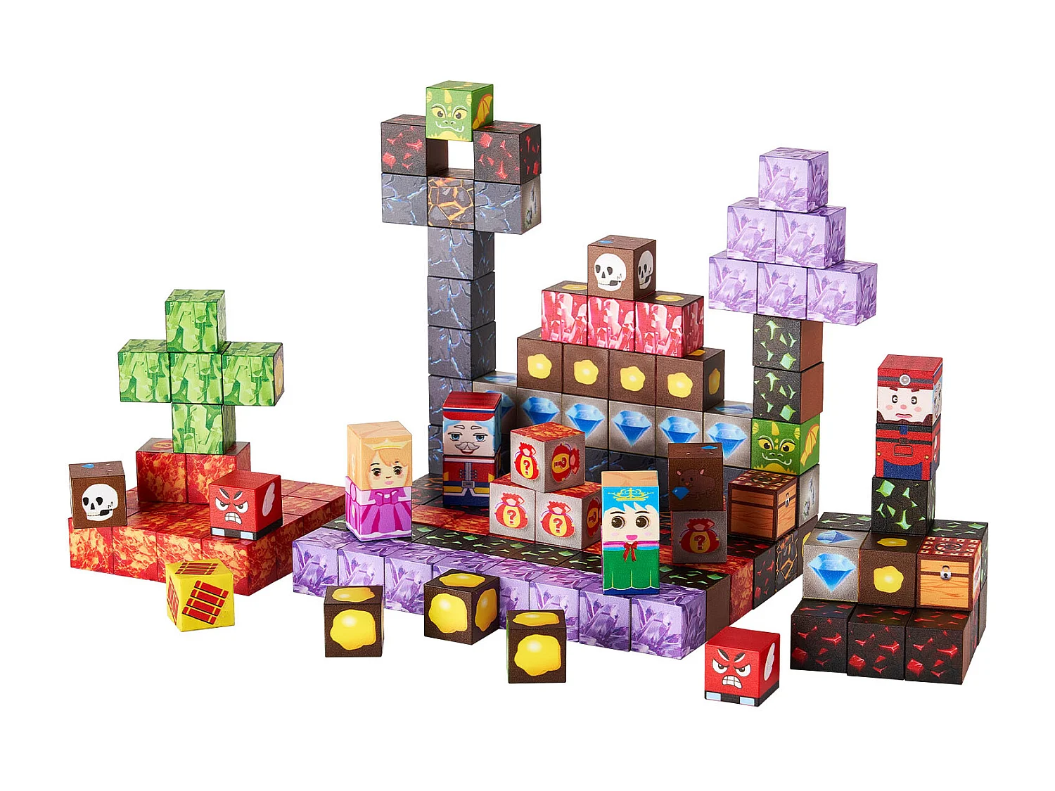 Construction Magnétique Enfant SucceBuy, 150 PCS Blocs de Construction Magnétiques, Château Sombre, pour Cadeau Anniversaire, Garçons, Filles 3 Ans et Plus