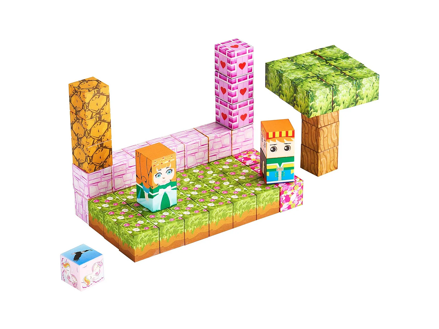 Construction Magnétique Enfant SucceBuy, 100 PCS Blocs de Construction Magnétiques, Château Princesse, pour Cadeau Anniversaire, Garçons, Filles 3 Ans et Plus