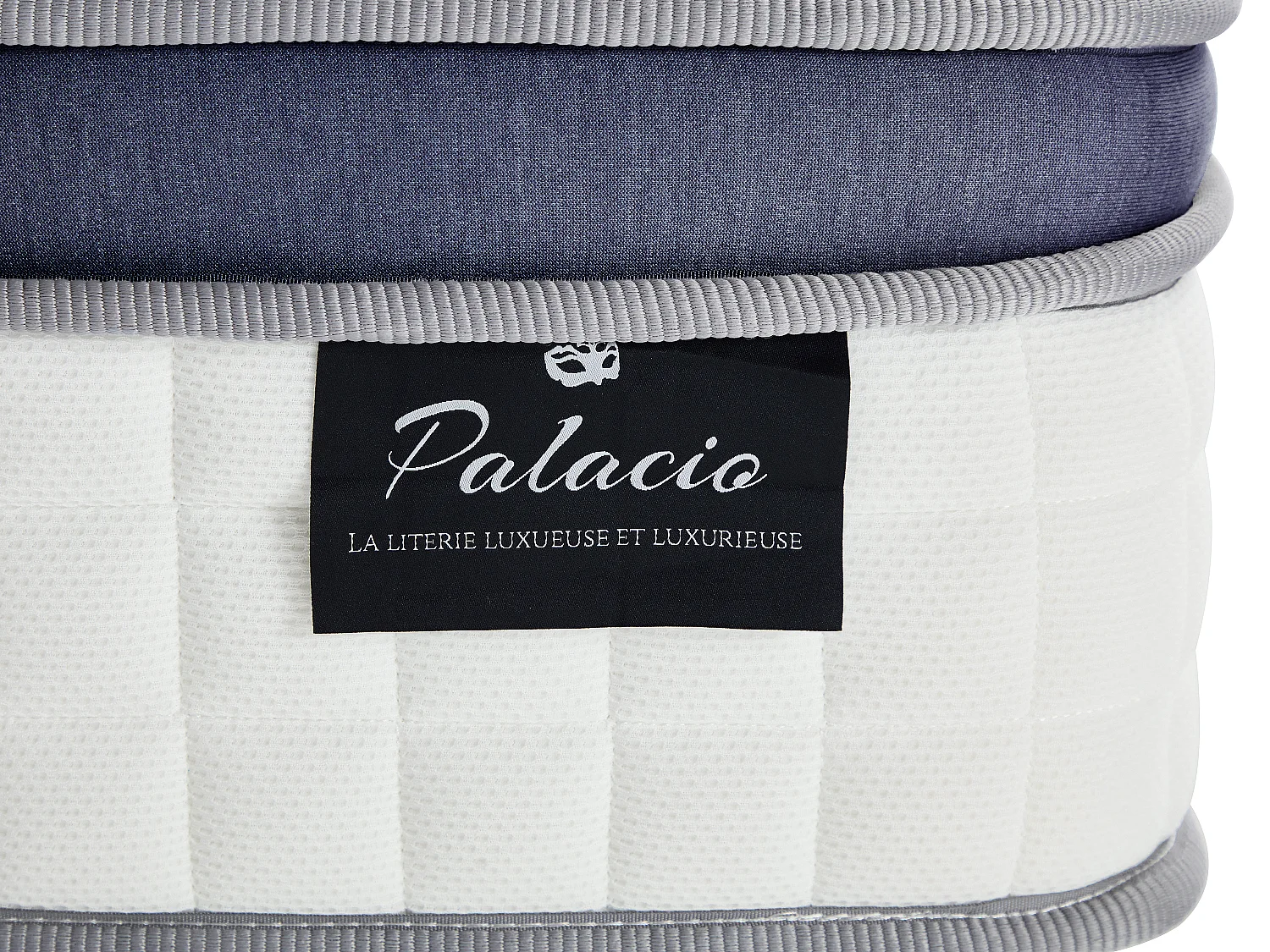 Ensemble 160 x 200 cm sommier tapissier + matelas hybride ressorts ensachés 7 zones et mémoire de forme ép.25cm - MALAO de PALACIO