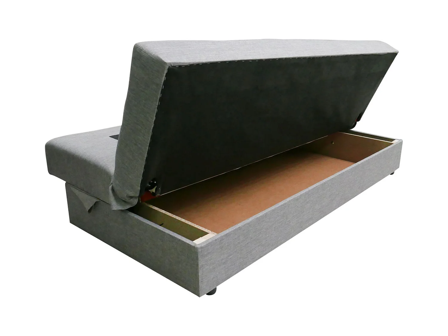 BEDANTE CANAPÉ WIND avec fonction lit KORNET02+DOLARO511 Gris/Blanc avec espace de rangement, coffre de lit, canapé de salon, sofa, canapé-lit, canapé avec coffre