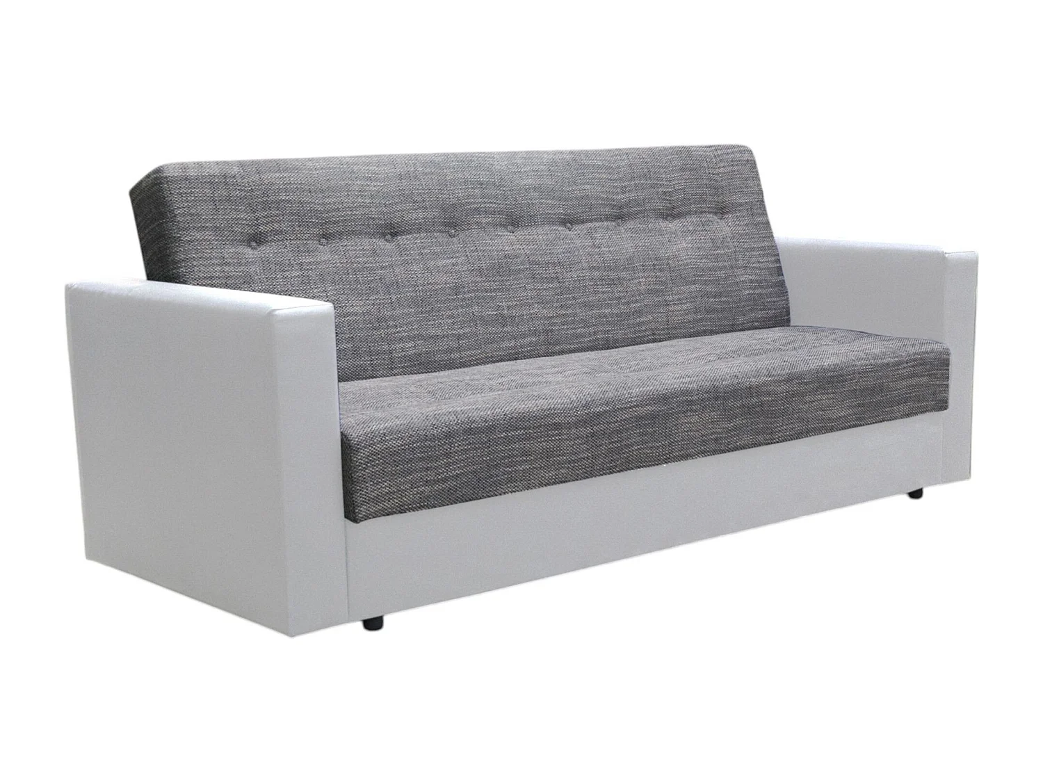 BEDANTE SOFA WIND mit Schlaffunktion KORNET02+DOLARO511 Grau/Weiß mit Stauraum Bettkasten Wohnzimmersofa Couch Sofa Bettsofa Bettkasten Bettcouch
