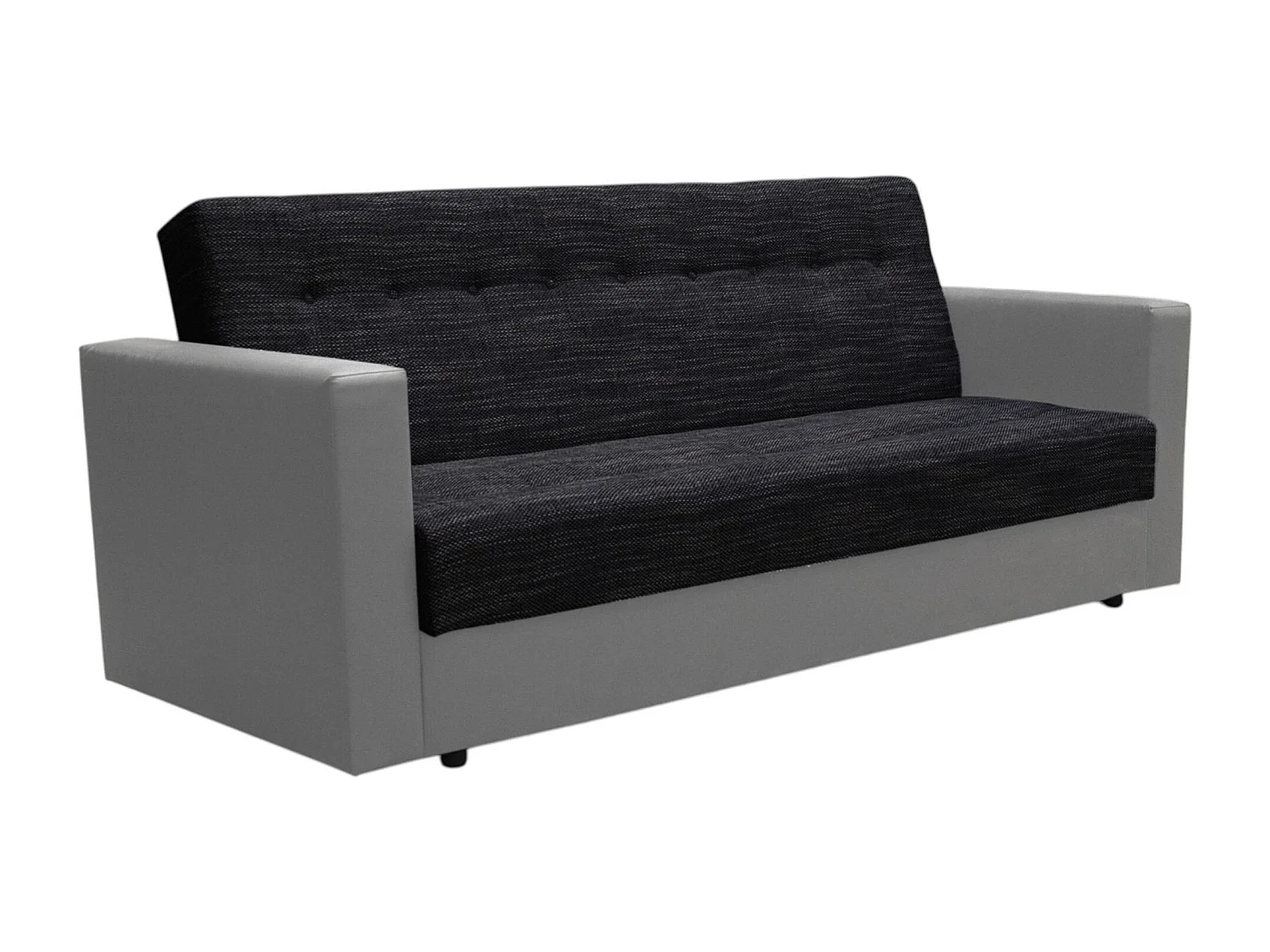 BEDANTE CANAPÉ WIND avec fonction lit KORNET10+DOLARO4 Noir/Gris avec espace de rangement, coffre de lit, canapé de salon, sofa, canapé-lit, canapé avec coffre