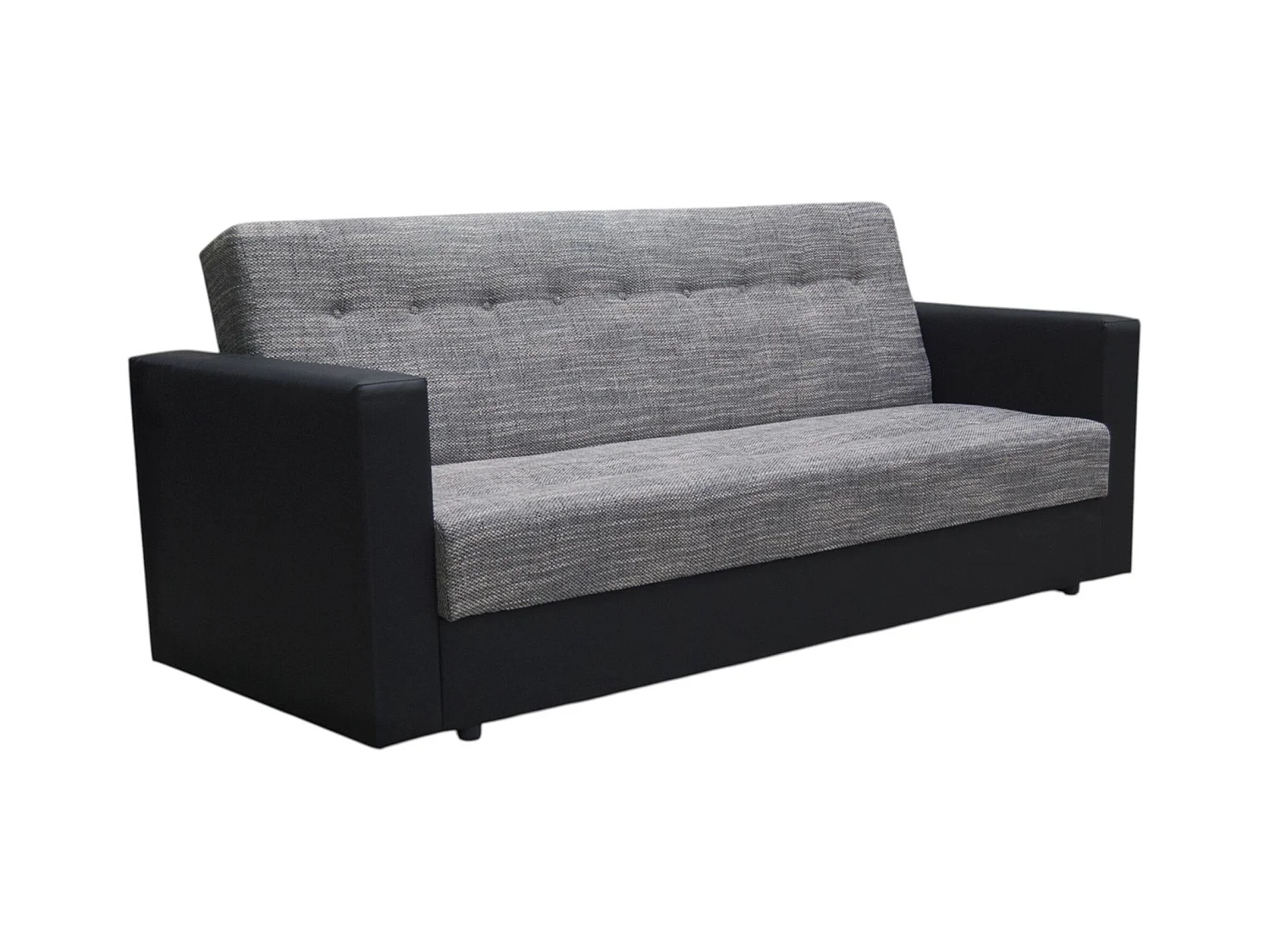 BEDANTE CANAPÉ WIND avec fonction lit KORNET02+DOLARO8 Gris/Noir avec espace de rangement, coffre de lit, canapé de salon, sofa, canapé-lit, canapé avec coffre