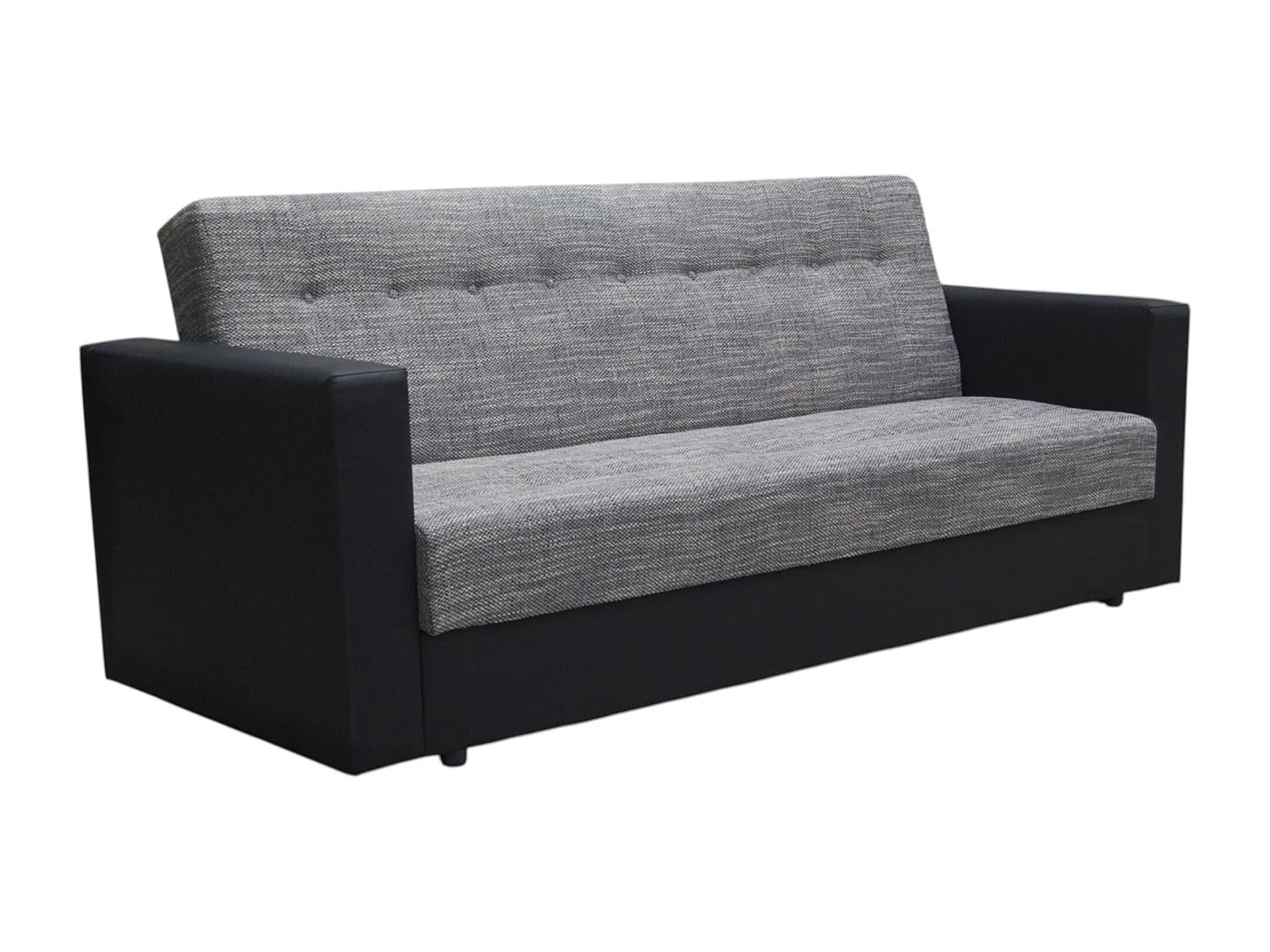 BEDANTE SOFA WIND mit Schlaffunktion KORNET02+DOLARO8 Grau/Schwarz mit Stauraum Bettkasten Wohnzimmersofa Couch Sofa Bettsofa Bettkasten Bettcouch
