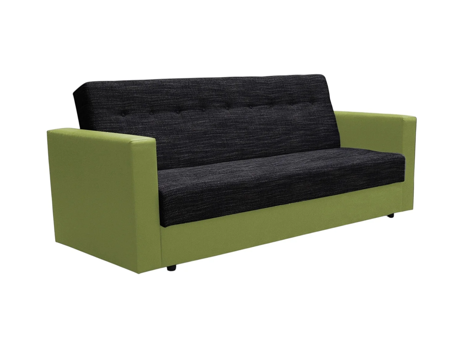 BEDANTE CANAPÉ WIND avec fonction lit KORNET10+SAWANA35 Noir/Vert avec espace de rangement, coffre de lit, canapé de salon, sofa, canapé-lit, canapé avec coffre