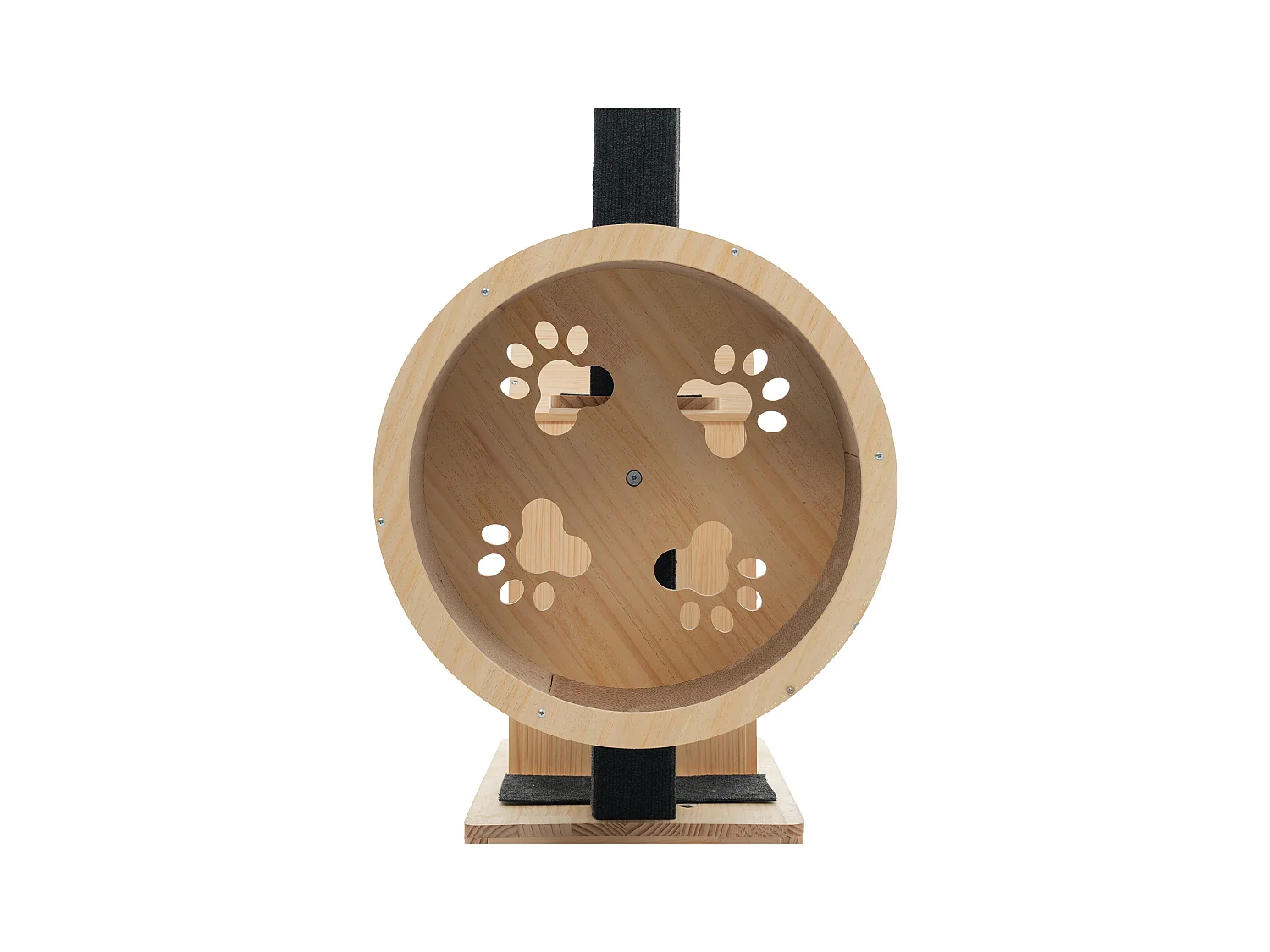 Arbre à chat 80×40×152 cm - avec 4 plateformes - 2 maisons pour chats - rouleau à chat - grattoir pour chat - naturel