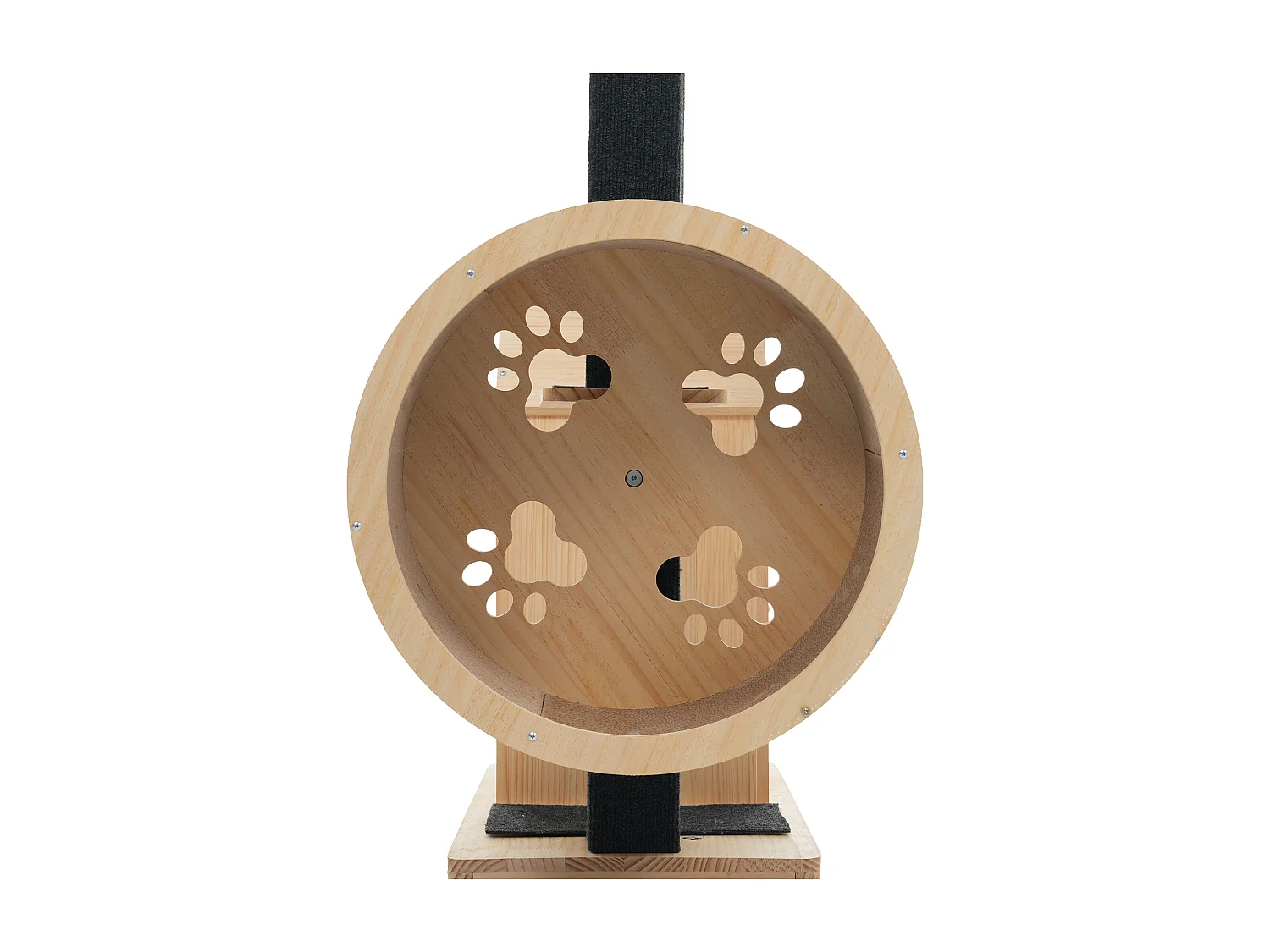 Kratzbaum 80×40×152 cm - mit 4 Plattformen - 2 Katzenhäusern - Katzenrolle - Kratzbrett für Katzen - natur