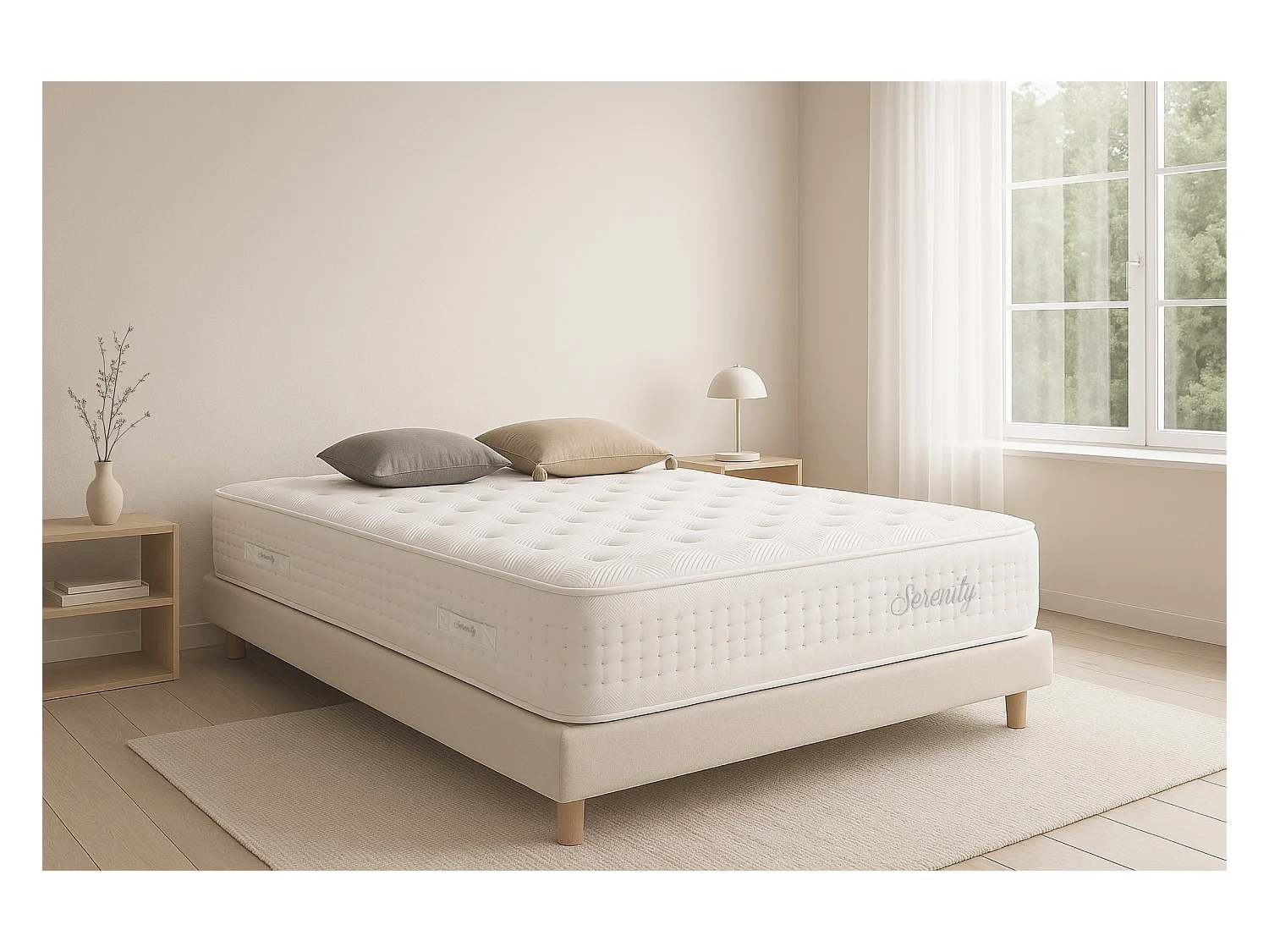 Matelas Ressorts Ensachés Serenity 30 cm, 160x200 cm - Moonia