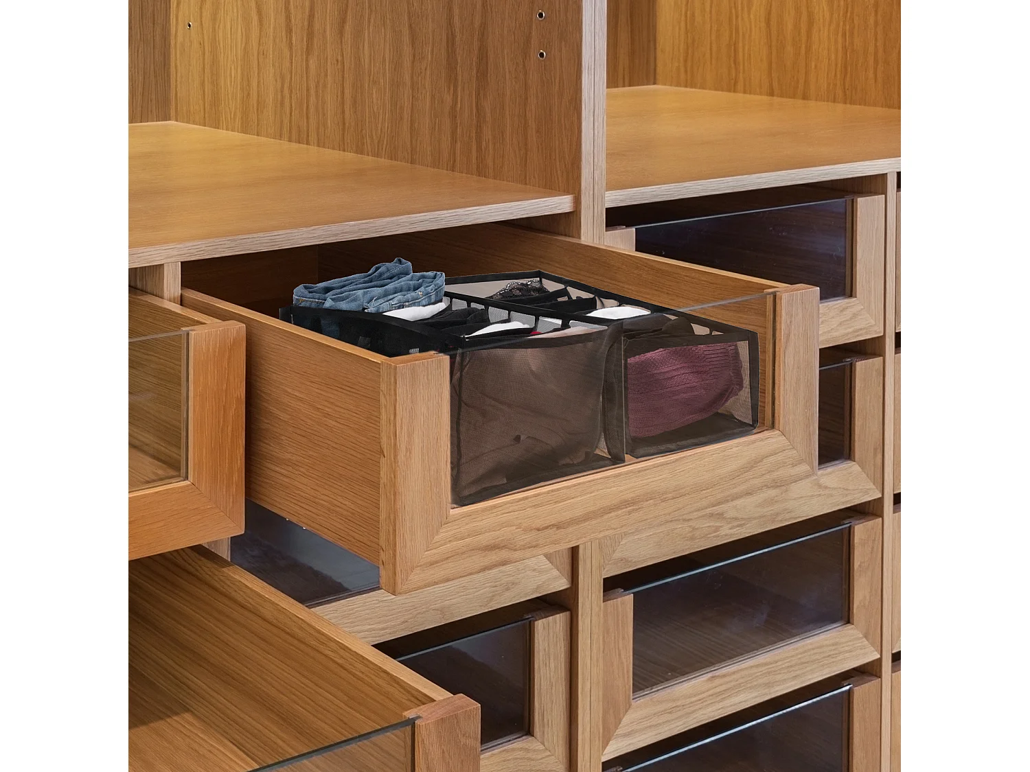 Rangement 9 Vetements 32x25x17cm Noir