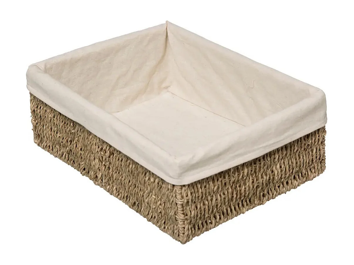 Lot de 2 Paniers en Roseau "Seagrass" 32cm Naturel