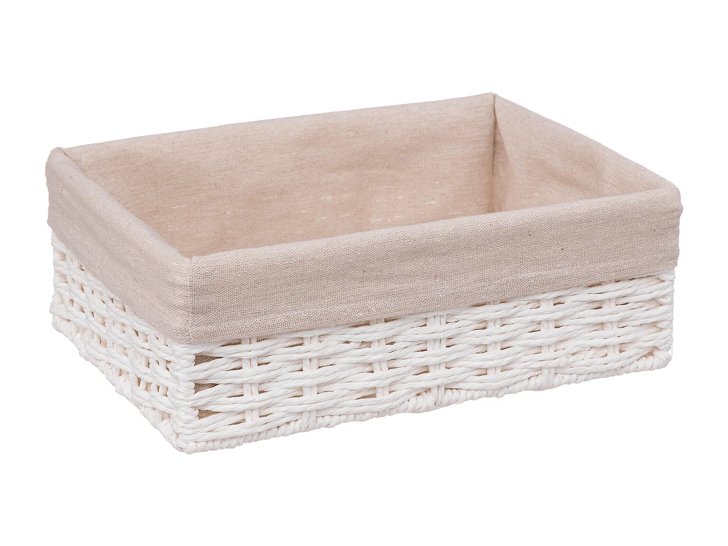 Lot de 2 Paniers de Rangement "Cos" 32cm Blanc