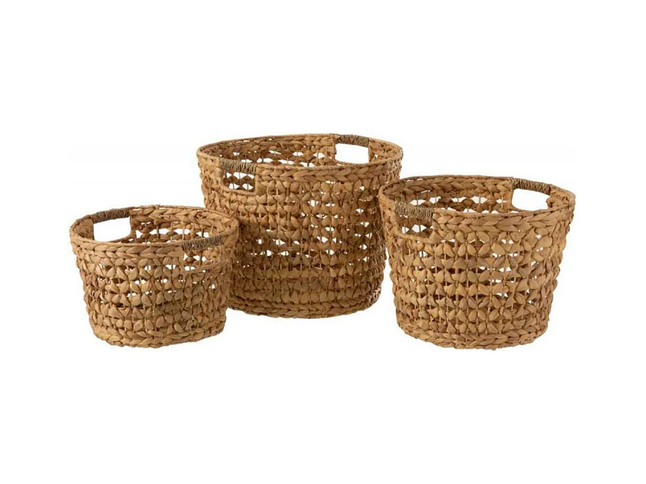 Lot de 3 Paniers Déco "Sybille" 40cm Naturel