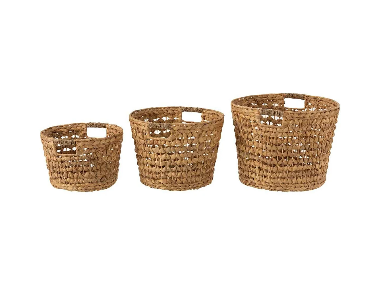Lot de 3 Paniers Déco "Sybille" 40cm Naturel