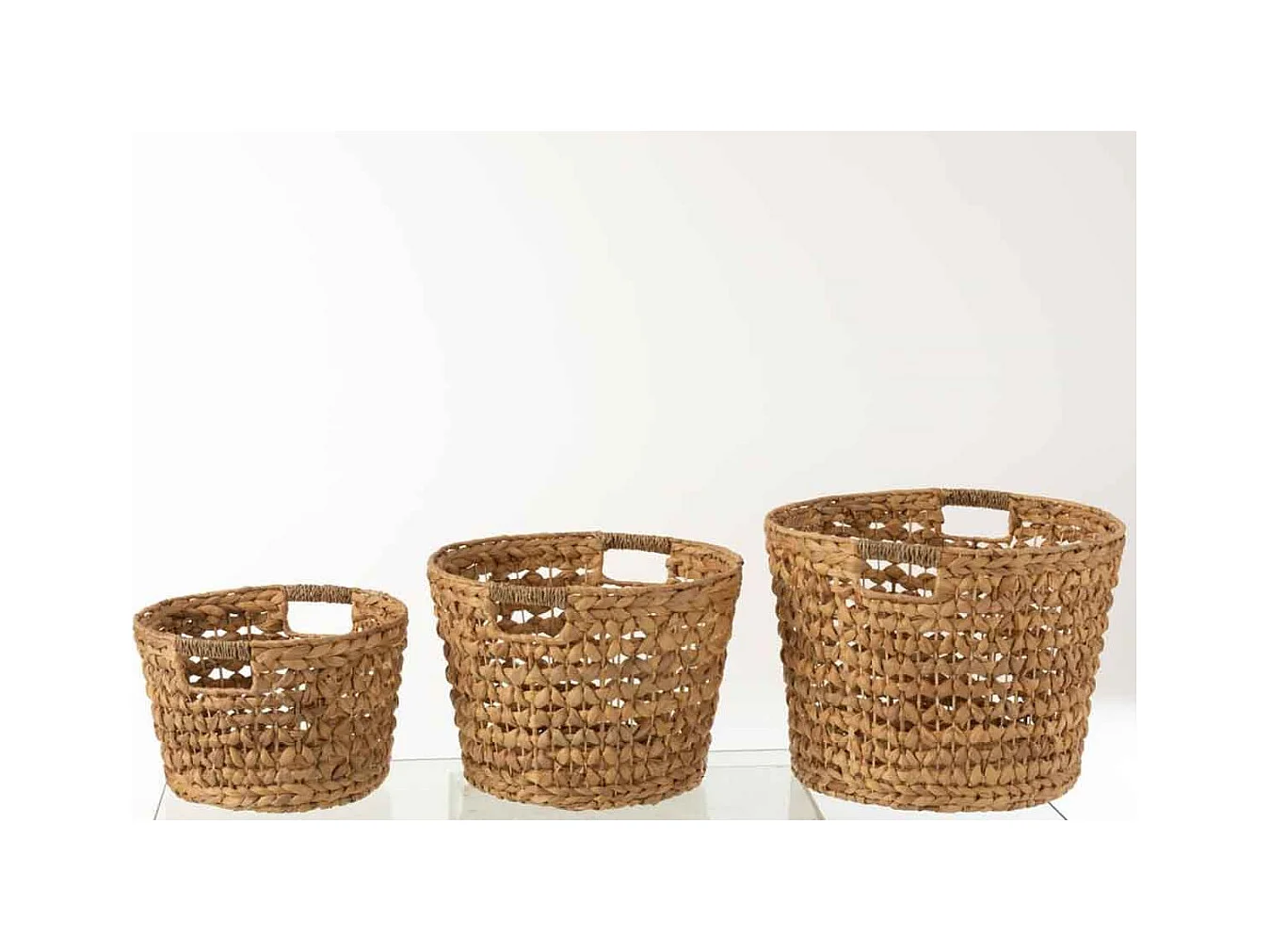 Lot de 3 Paniers Déco "Sybille" 40cm Naturel