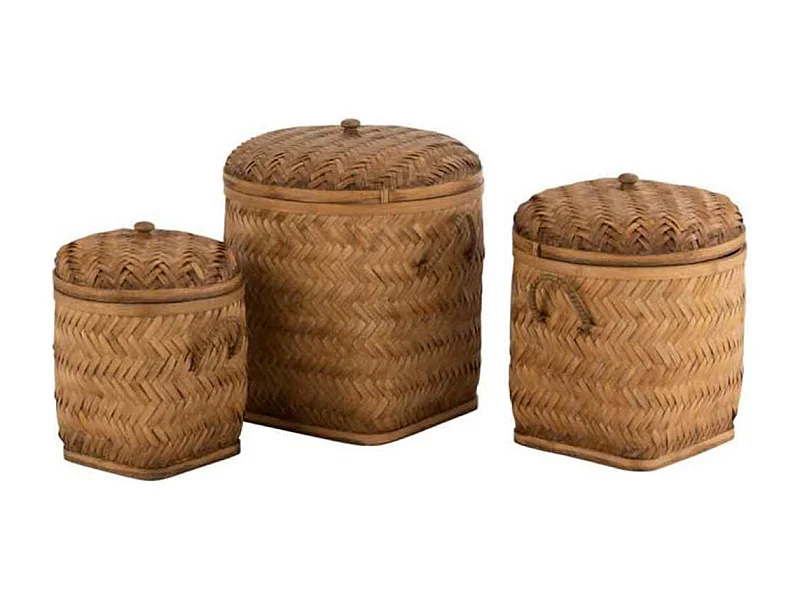 Lot de 3 Paniers de Rangement "Lida" 45cm Beige