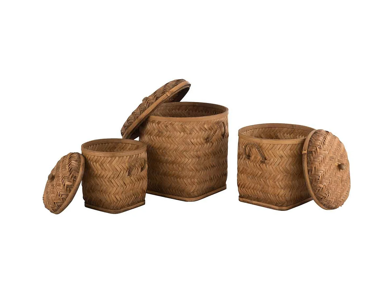 Lot de 3 Paniers de Rangement "Lida" 45cm Beige