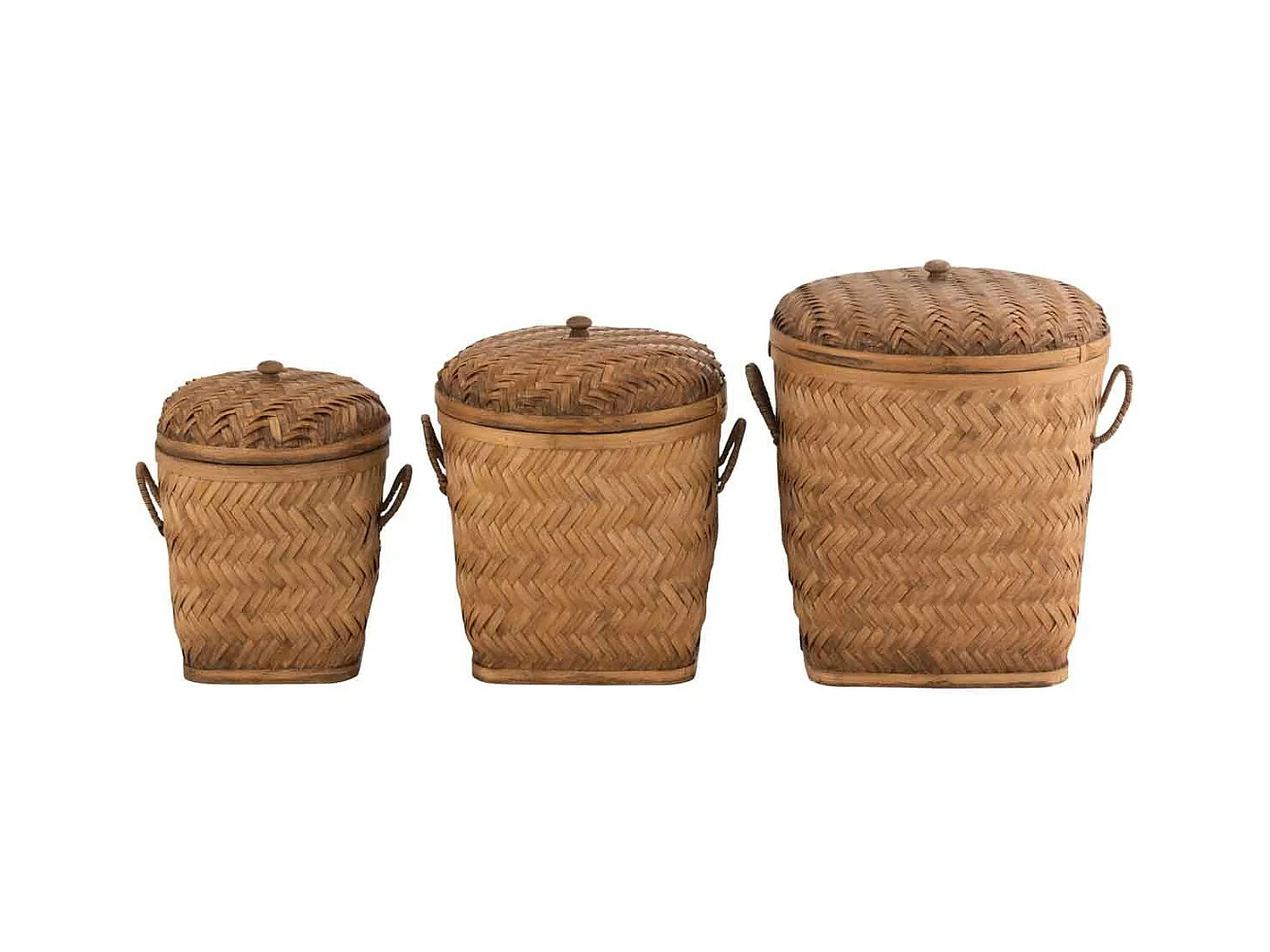 Lot de 3 Paniers de Rangement "Lida" 45cm Beige