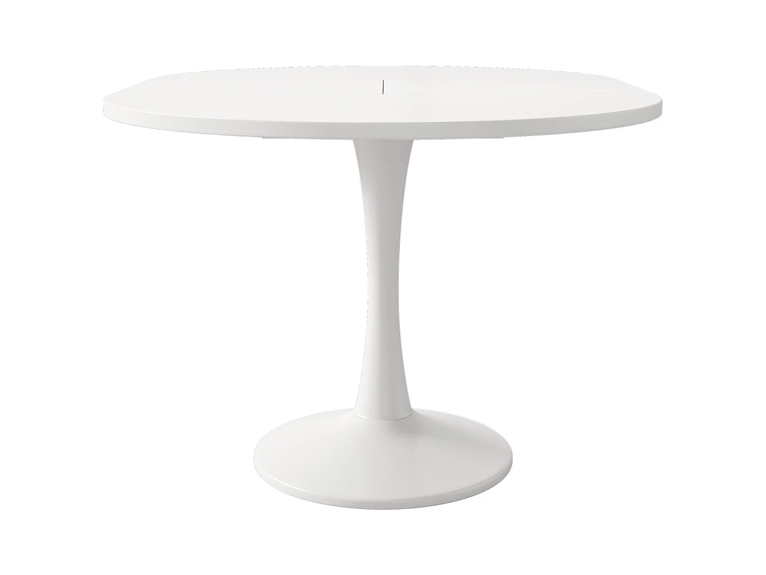 Table à manger ovale - Table ronde blanche extensible - pour salle à manger et salon