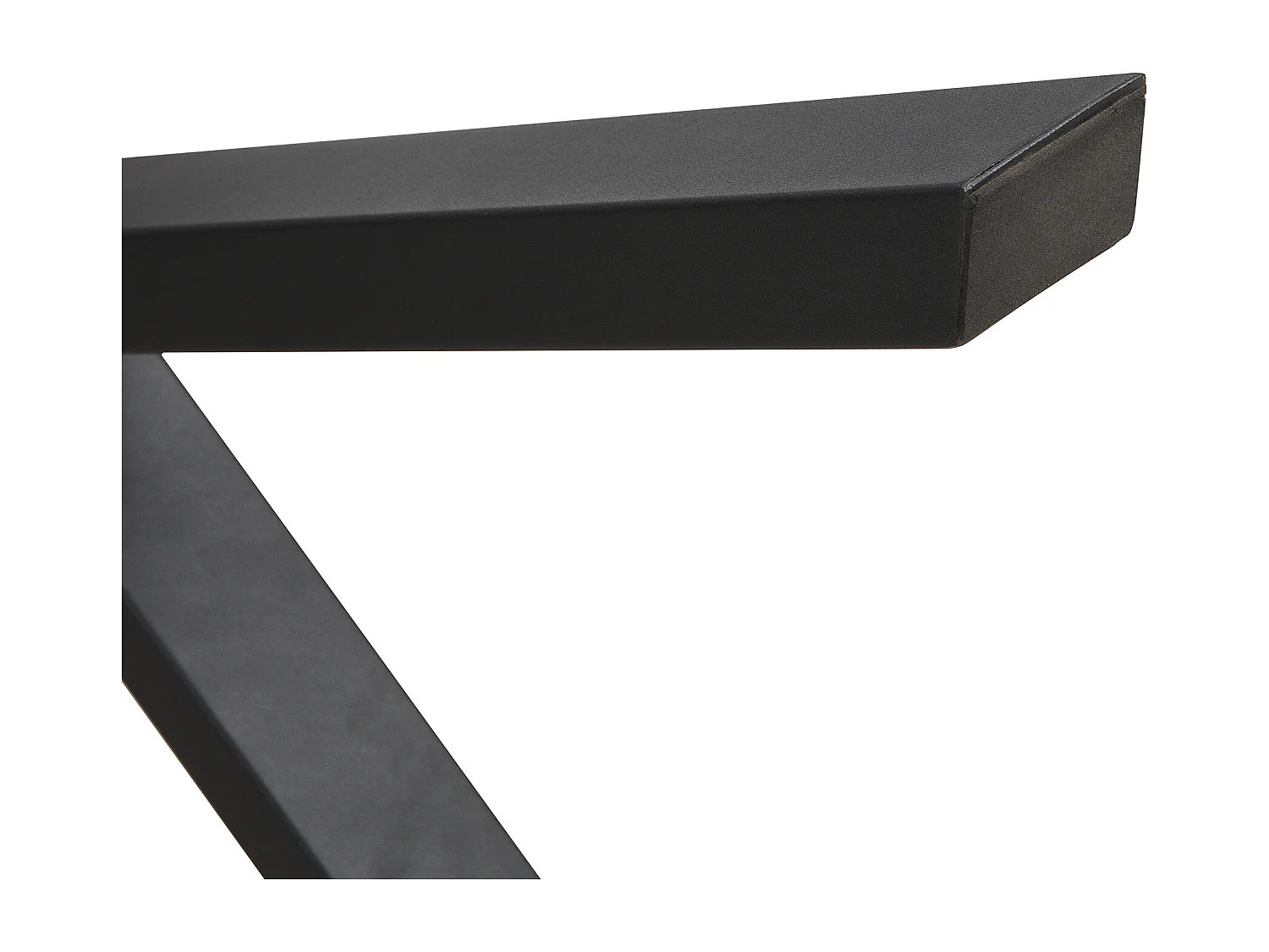 Mesa de comedor rectangular - Mesa de centro con patas cruzadas negras - Superficie con textura de mármol - Para comedor y sala de estar