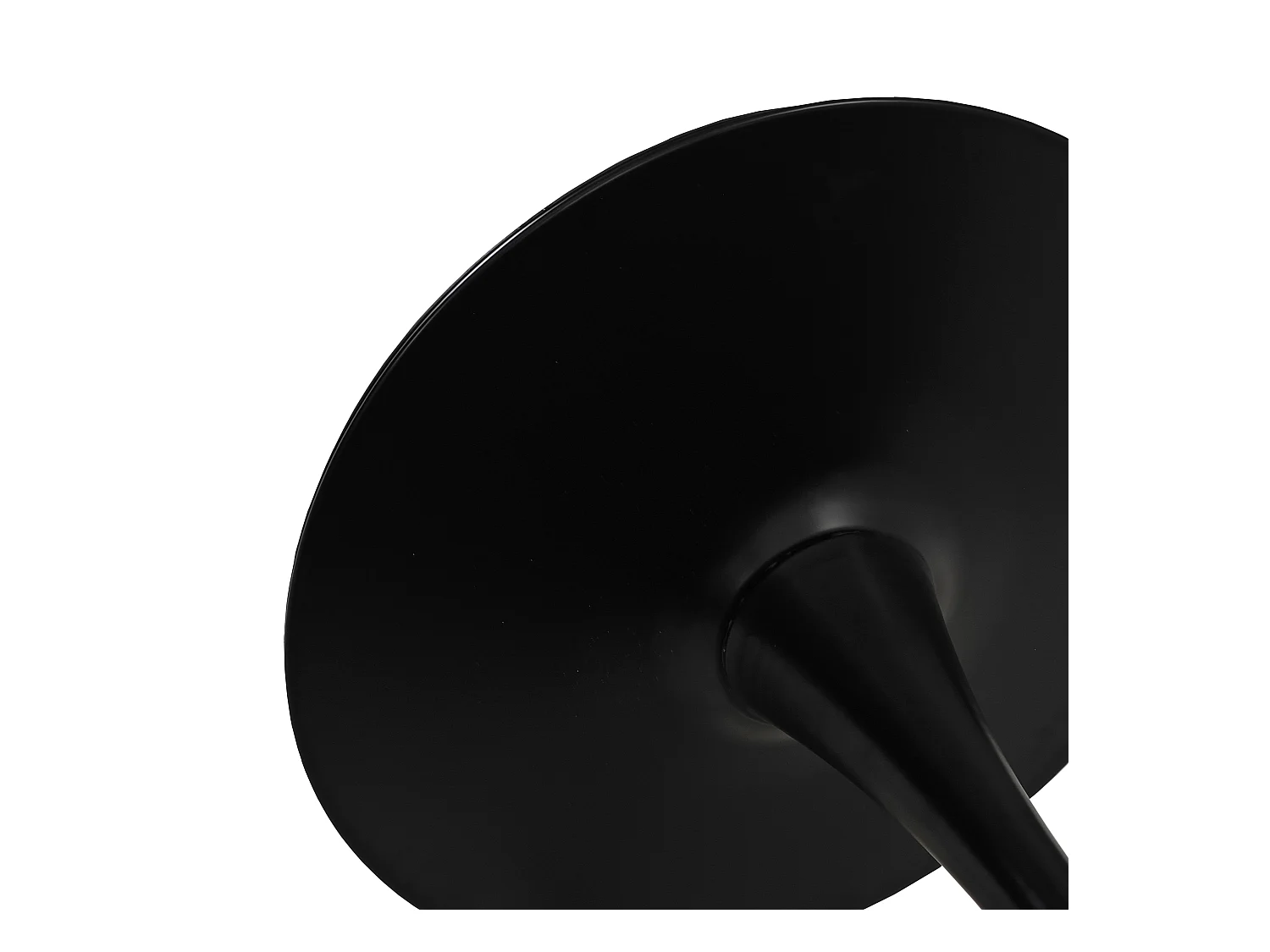 Table à manger ronde - Table à manger noir avec piètement en métal et plateau en bois massif - plateau quatre pièces