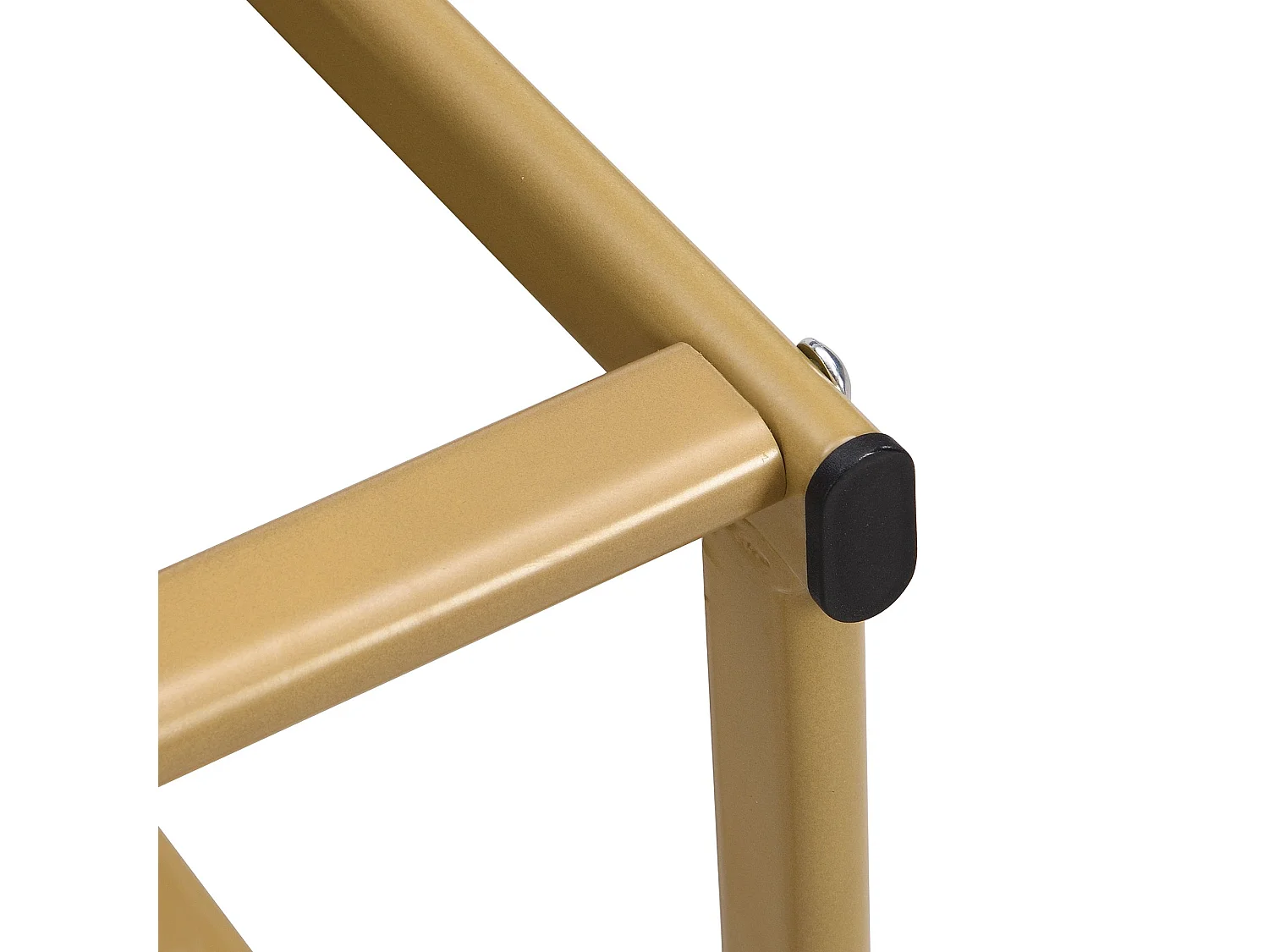 Eetkamerset 6 stoelen - Eetkamerset met grijze kussens en gouden frame - witte tafel - voor eetkamer